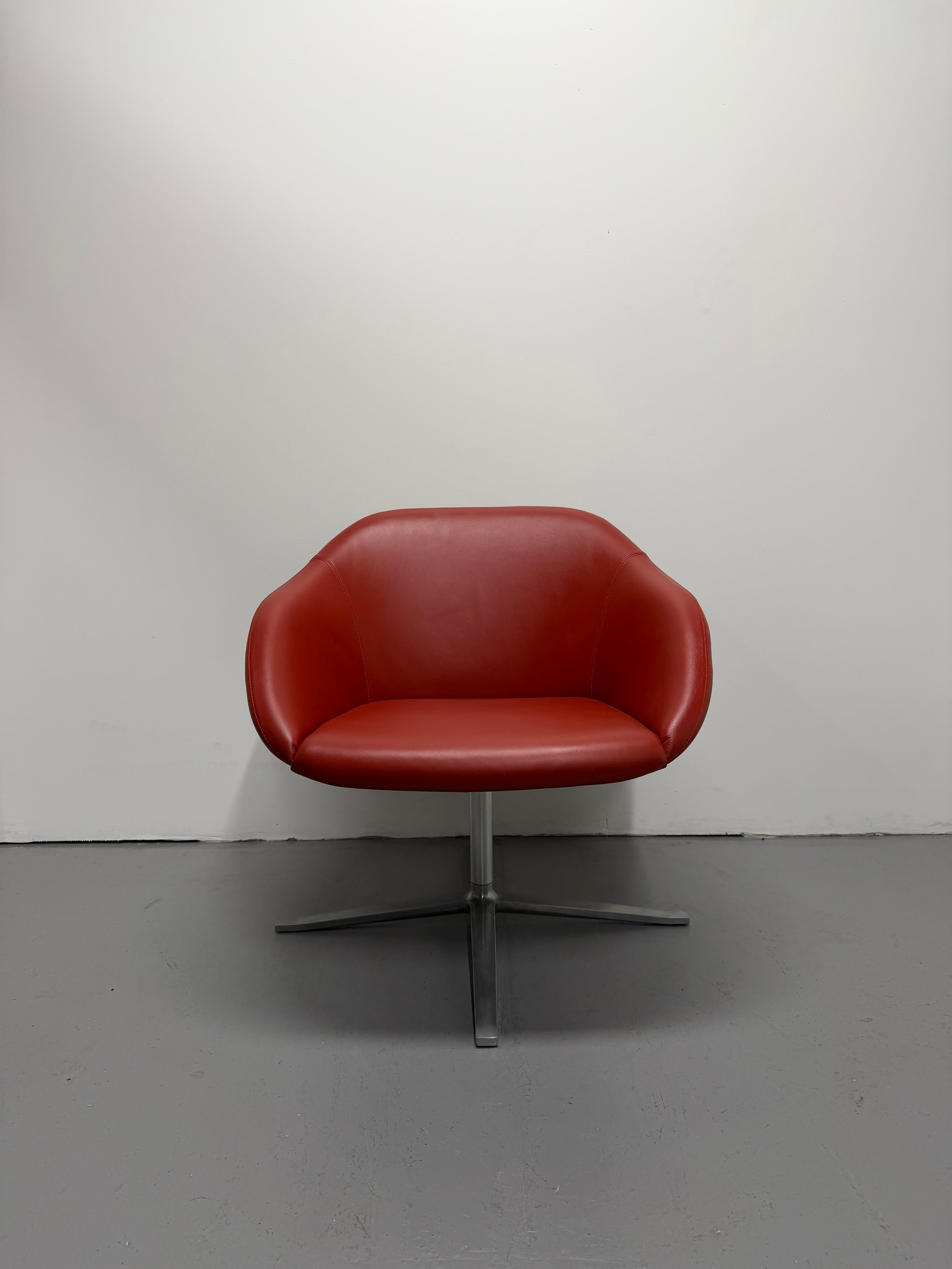 Walter Knoll Turtle Chair – Red Leather