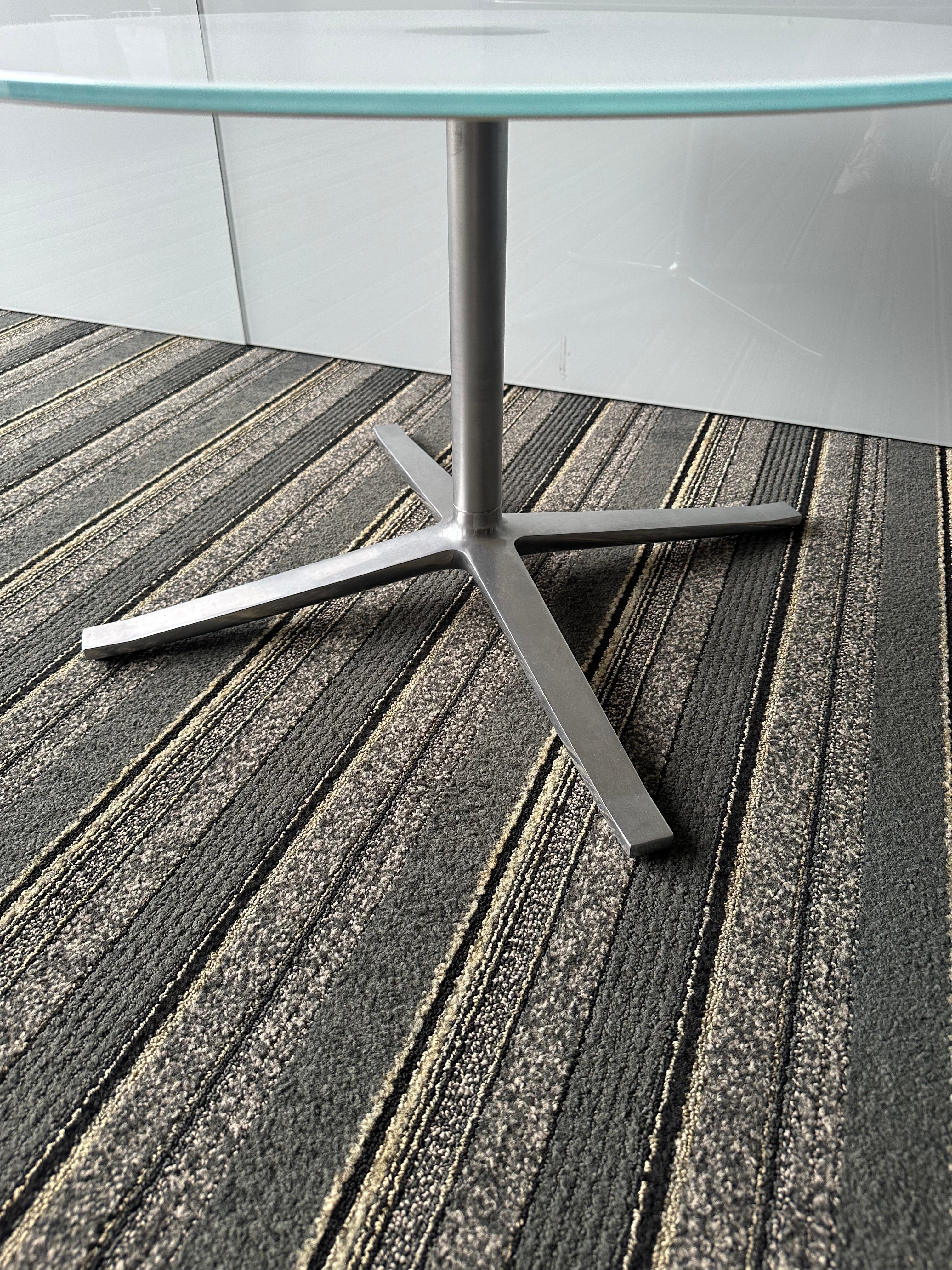 Pearson Lloyd Bob's Side Tables with Round Glass Tops for Coalesse