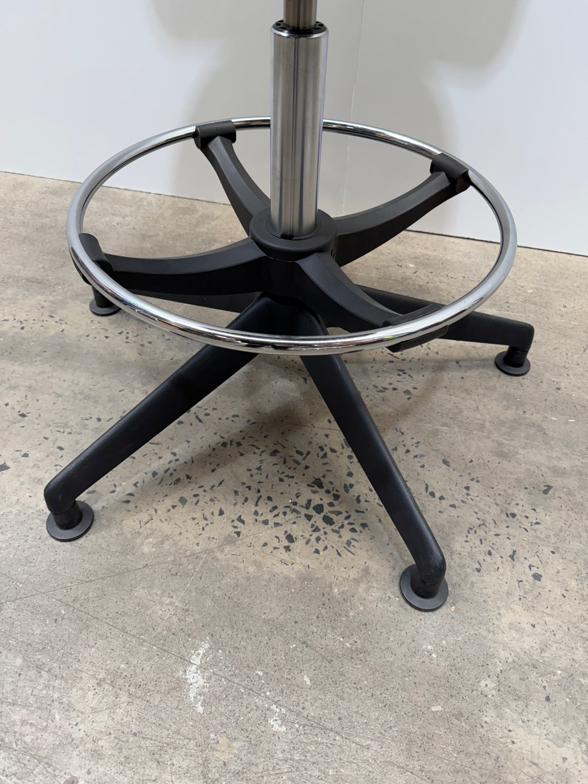 Orangebox Joy Drafting Chair – Black Mesh Back, Grey Seat – view 10 – pre-owned
