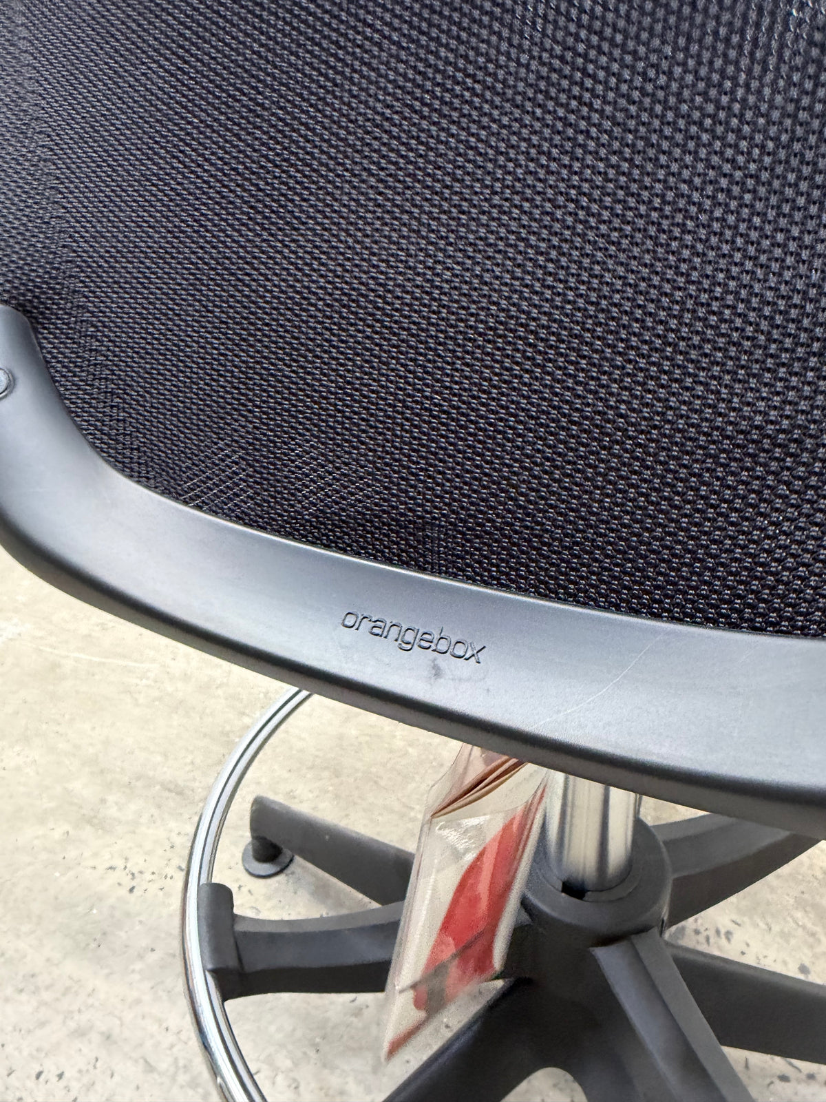 Orangebox Joy Drafting Chair – Black Mesh Back, Grey Seat – view 6 – pre-owned