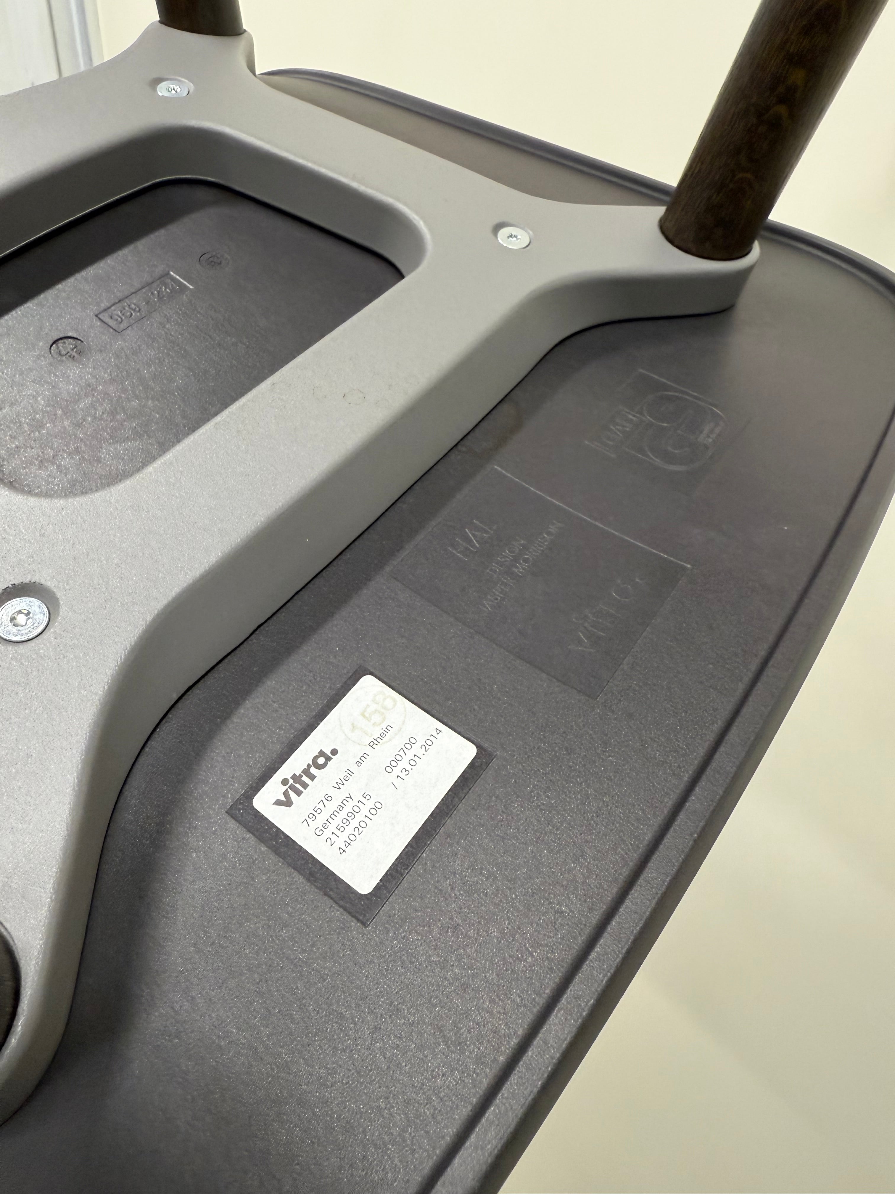 Vitra HAL Wood Chair by Jasper Morrison – Black Seat with Dark Oak Legs