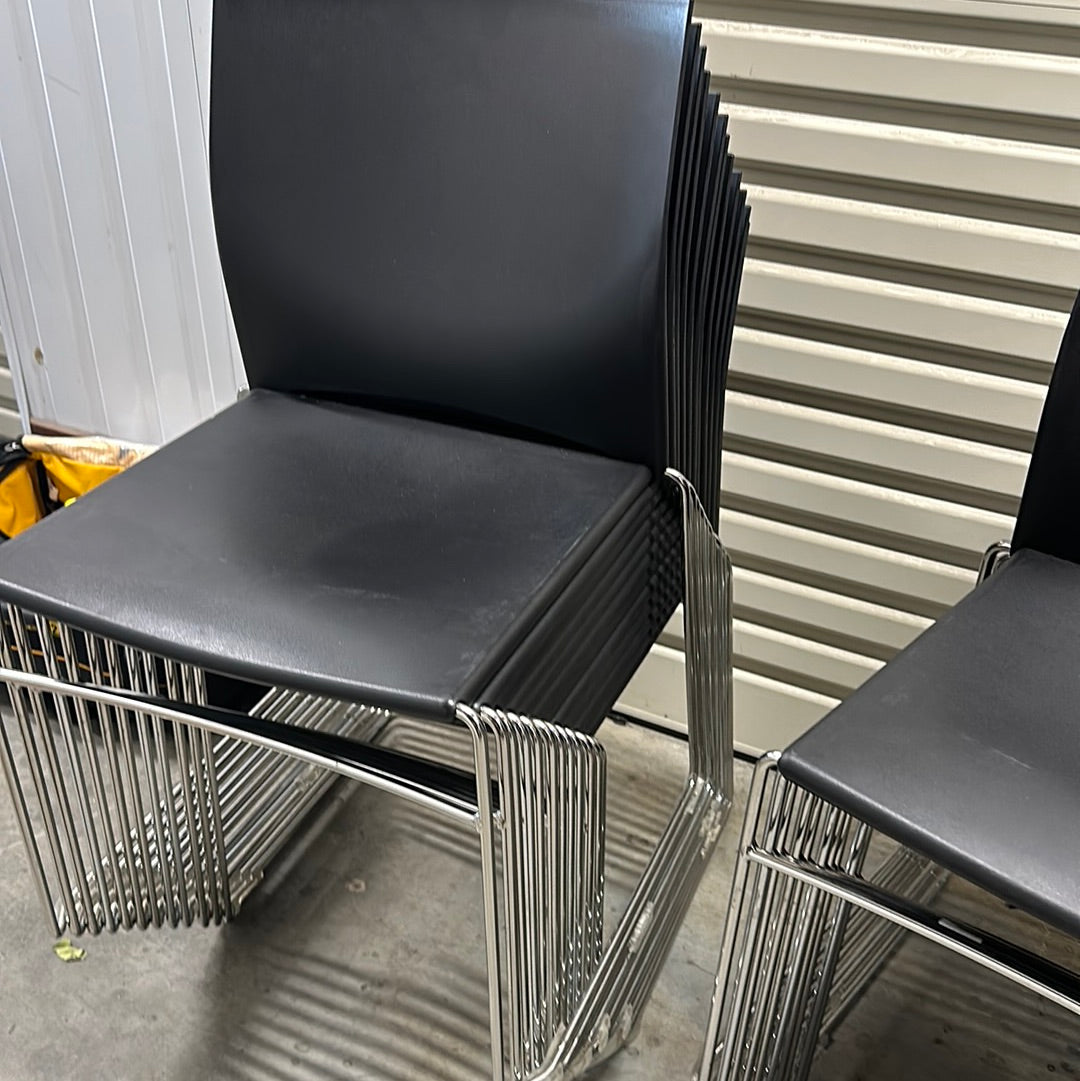 Schiavello black stacker chair