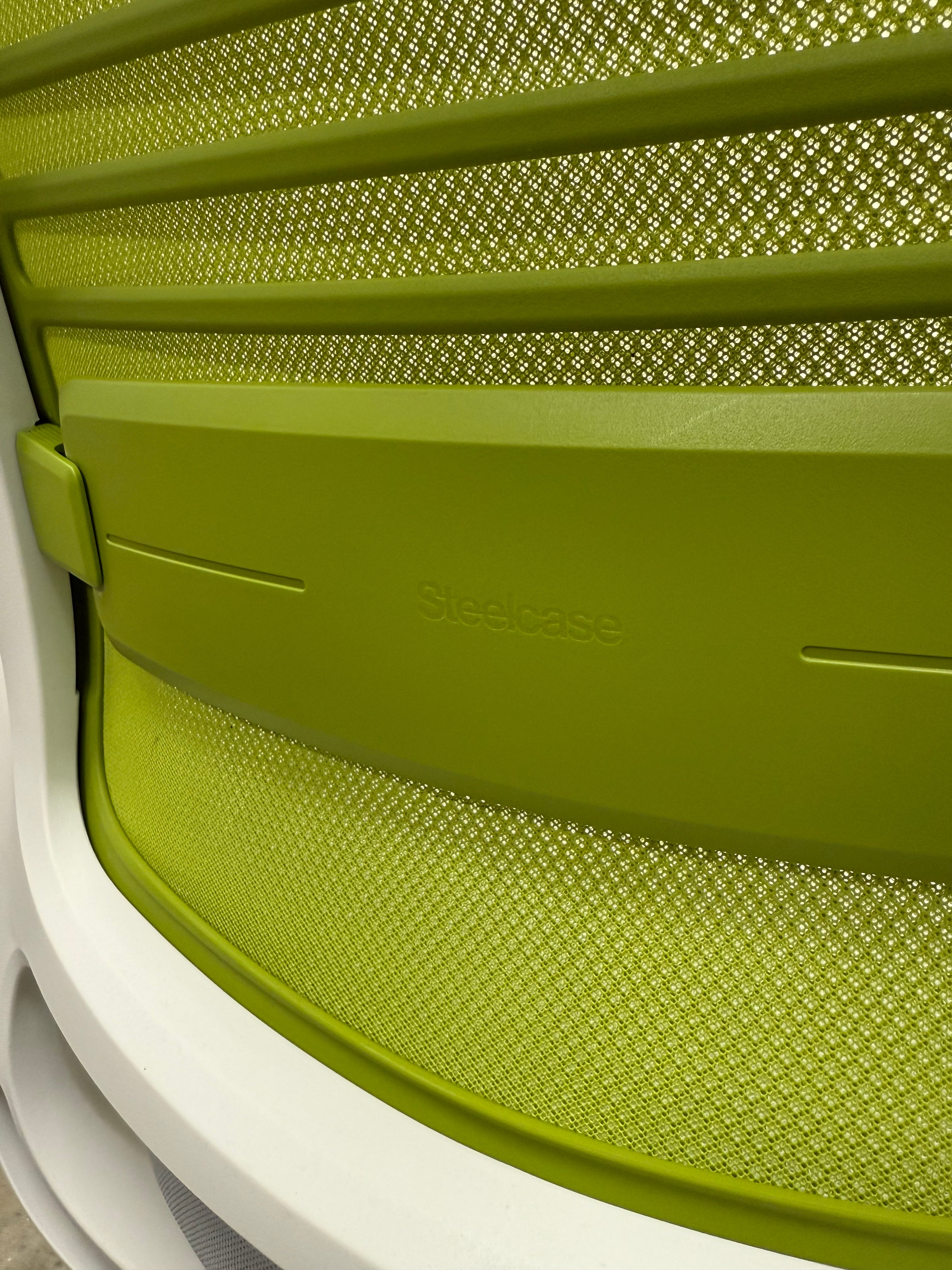 Steelcase Series 1 Work Office Chair V1 – Green Mesh / Grey Fabric