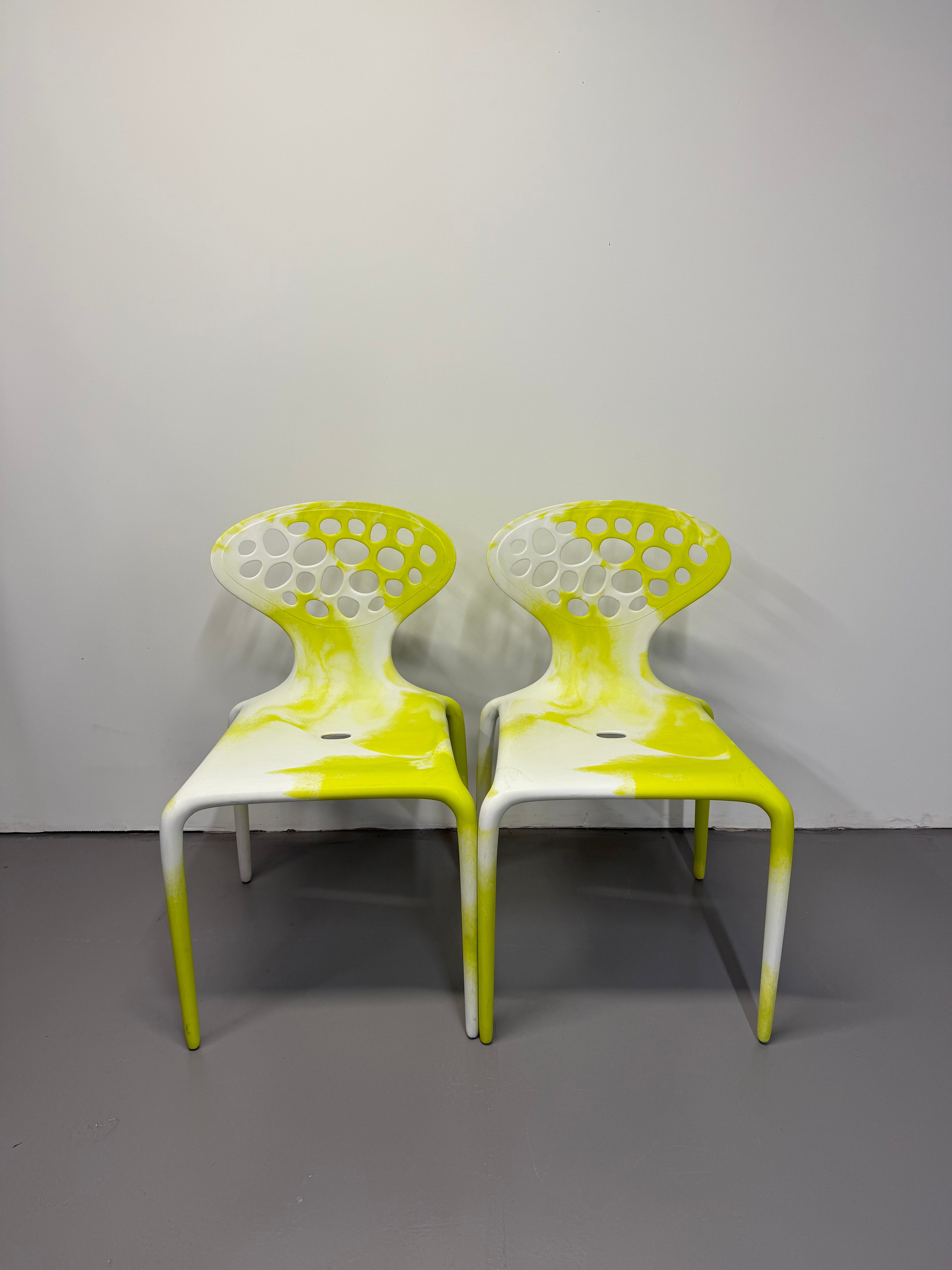 Moroso Supernatural Chair by Ross Lovegrove – Bi-Colour White/Yellow (2005)