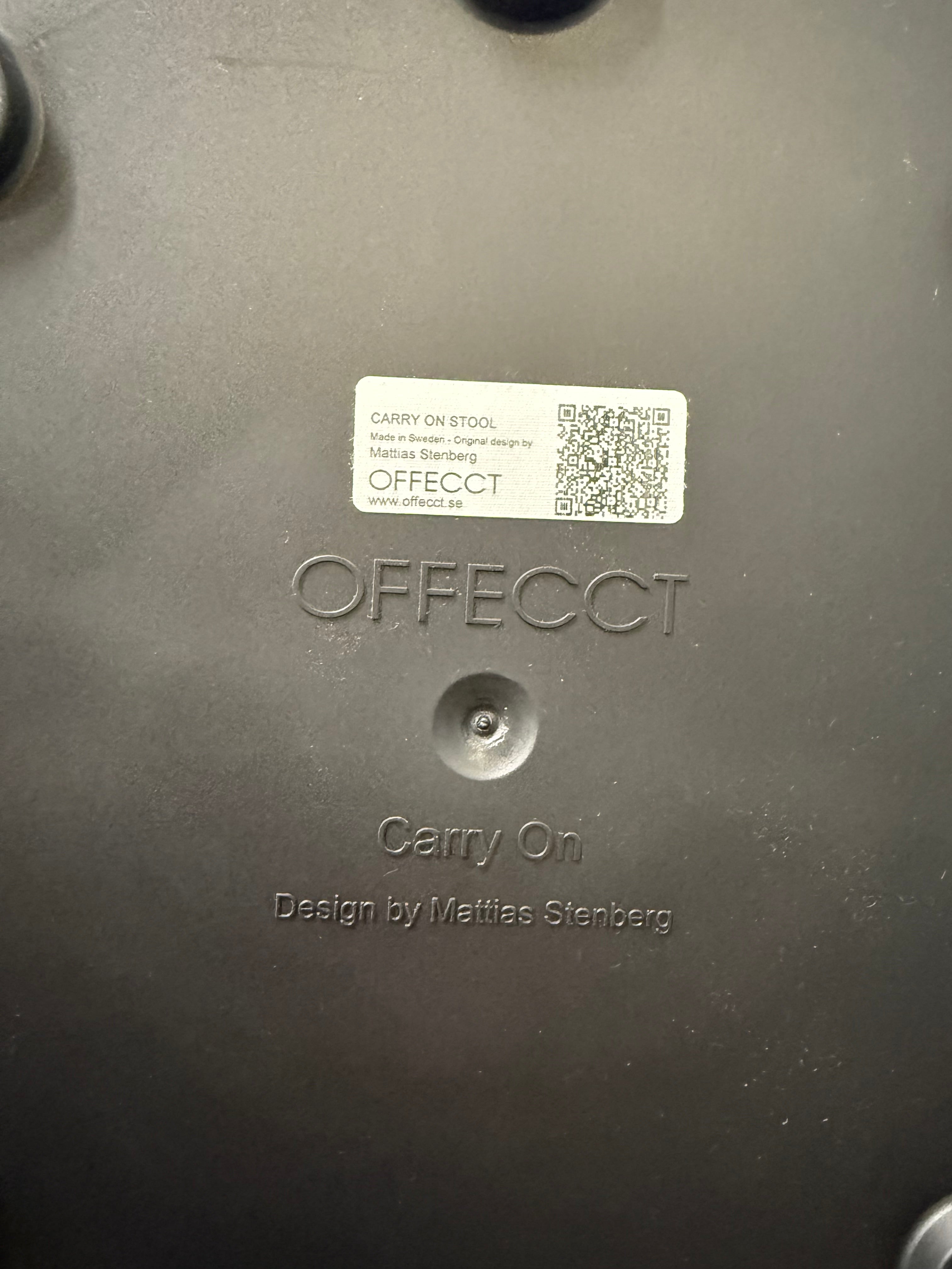 Offecct Carry On Ottoman with Wood Handle – Blue