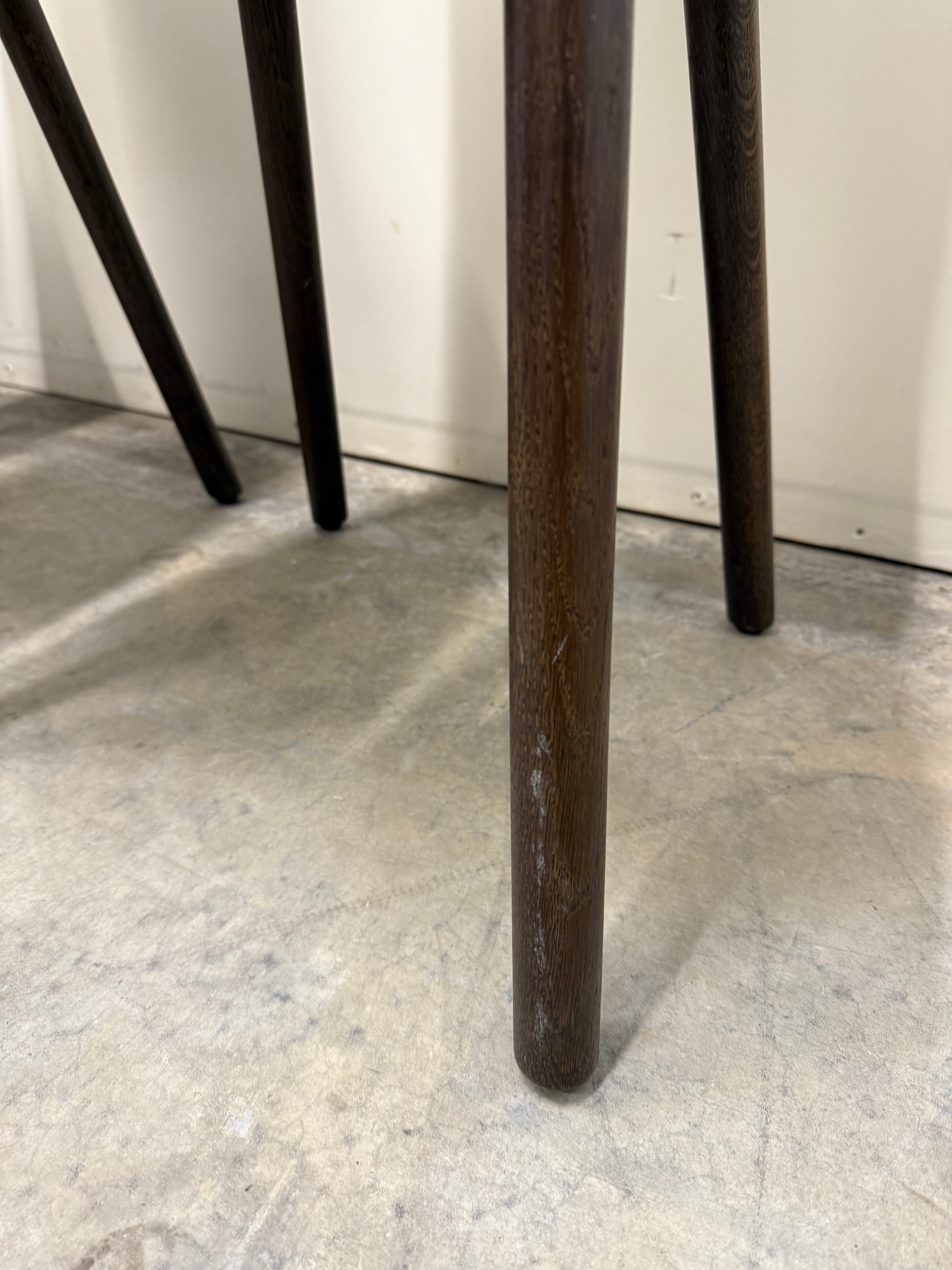 Vitra HAL Wood Chair by Jasper Morrison – Black Seat with Dark Oak Legs