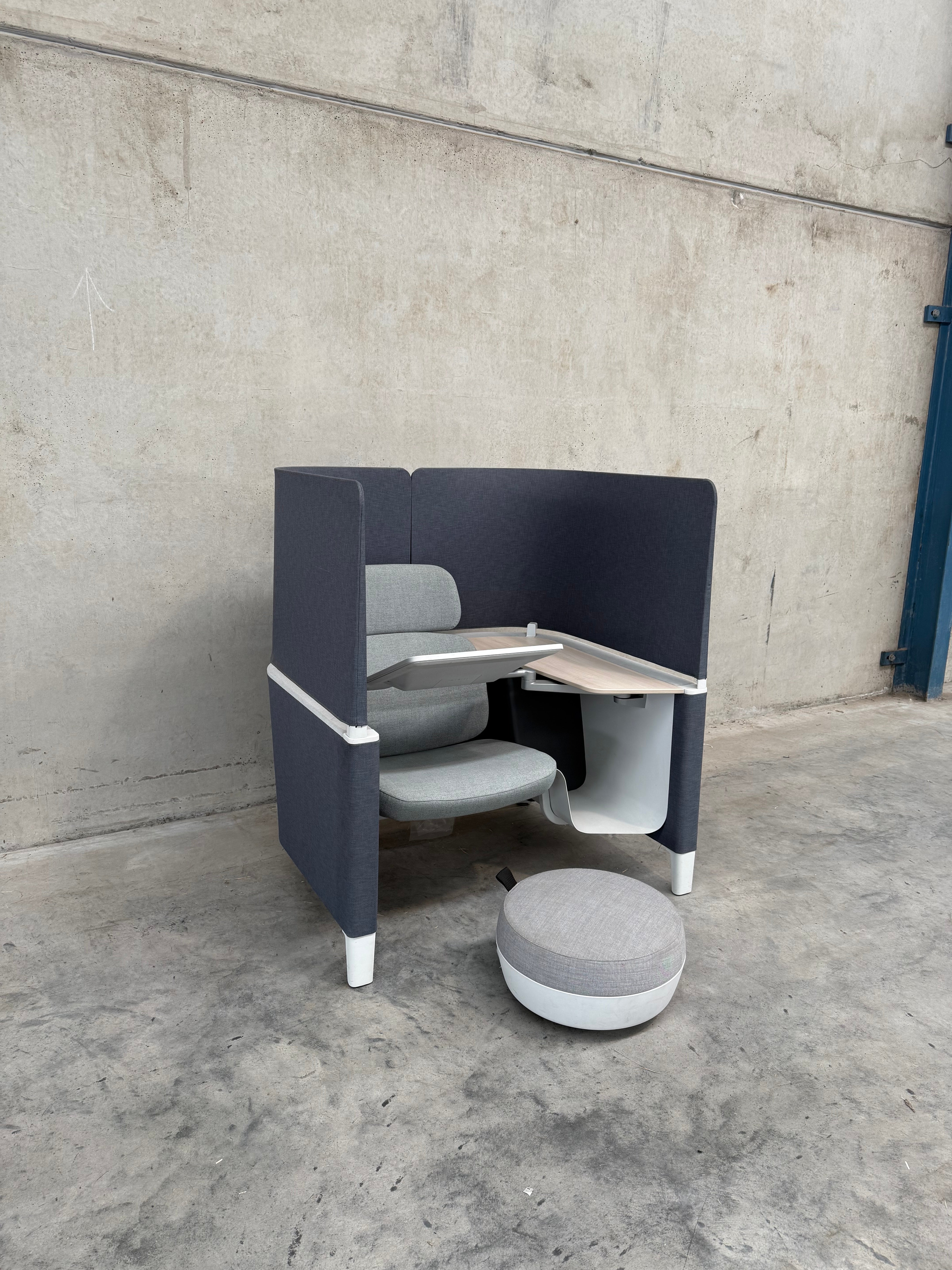 Steelcase Brody WorkLounge - Privacy Work Booth Lounge with Work Surface