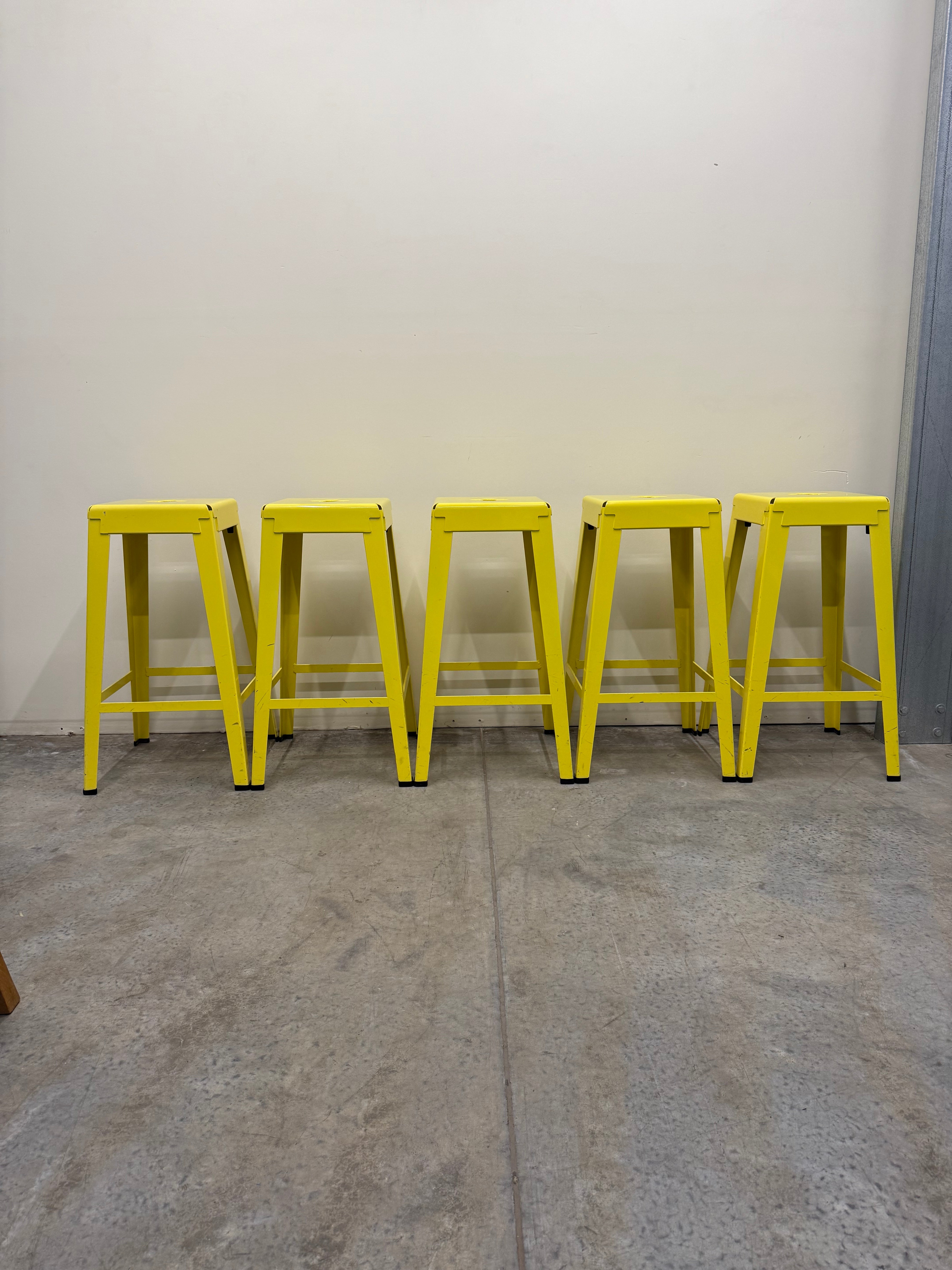 Tait Good One Barstool – Light Yellow Powder Coat Steel (Australian Made)