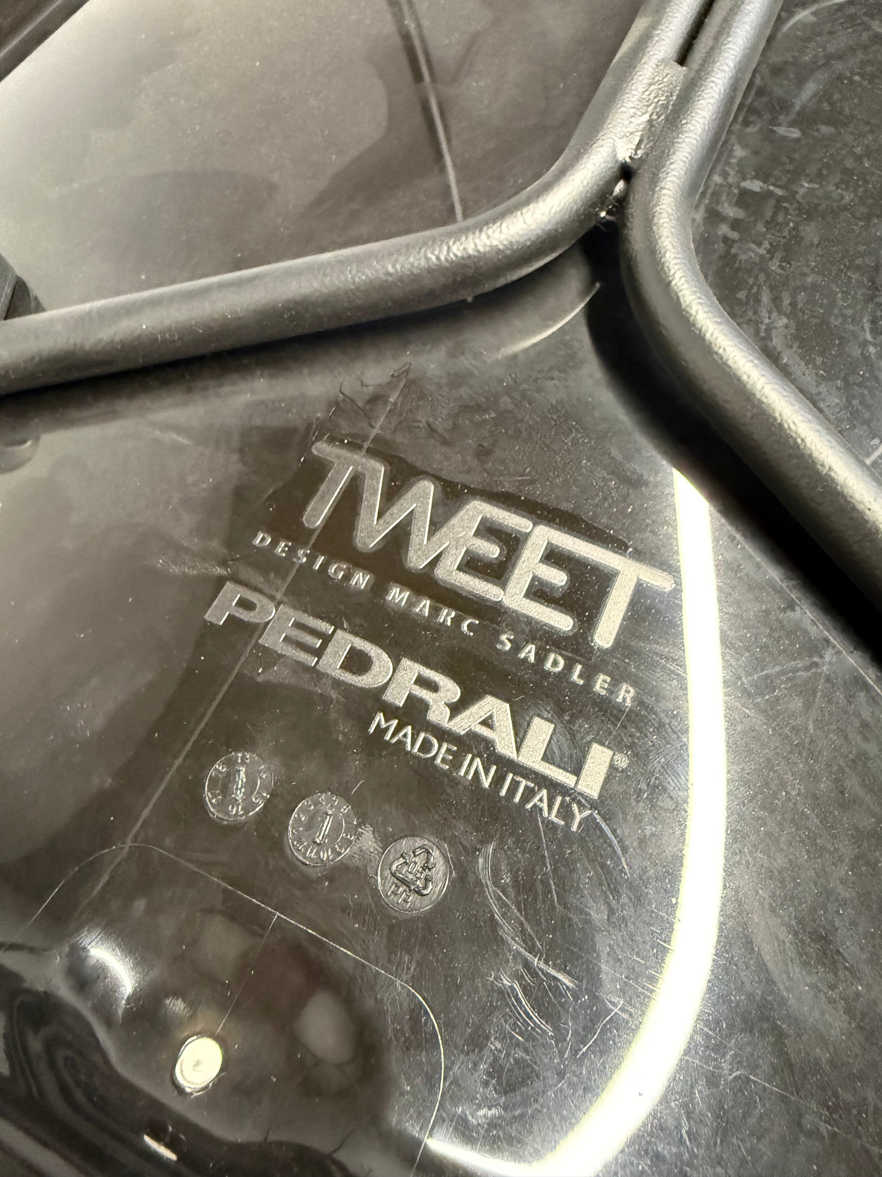 Pedrali Tweet Barstool - White Seat with Black Frame