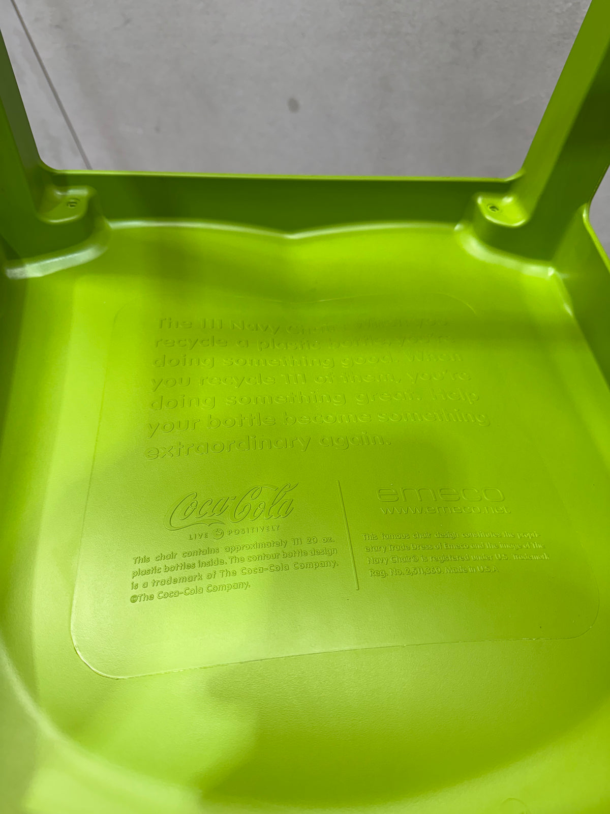 Emeco 111 Navy Chair – Green | Coca-Cola Edition