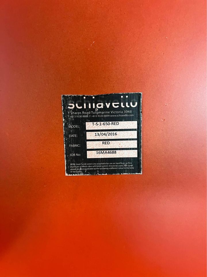 Schiavello Toro Low Bar Stool - Red