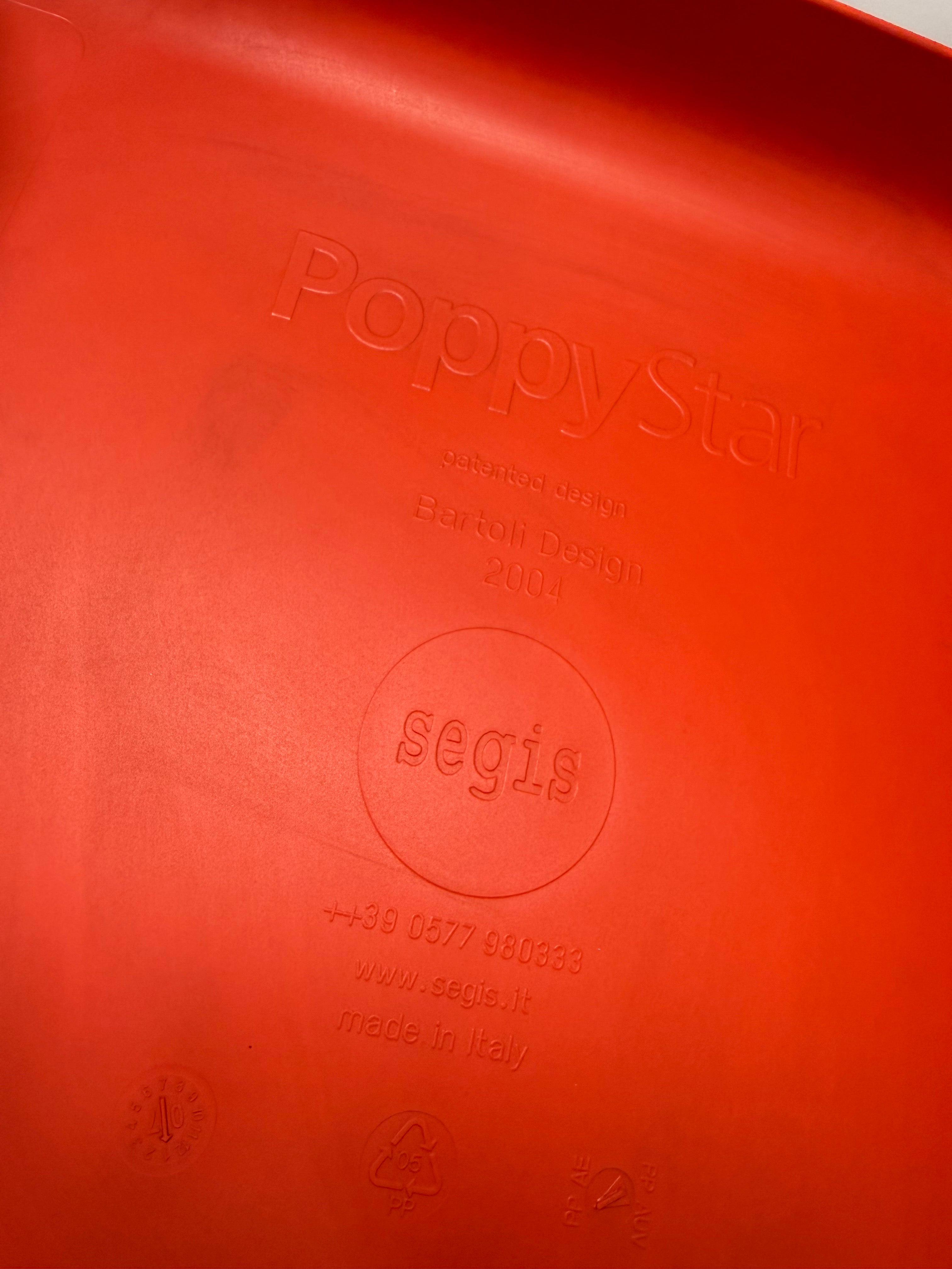 Segis Poppy Star Outdoor Chair – Red (4-Leg Base)