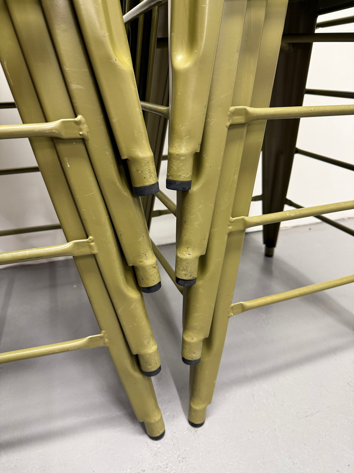 Tolix H75 Bar Stool by Xavier Pauchard – Olive Green