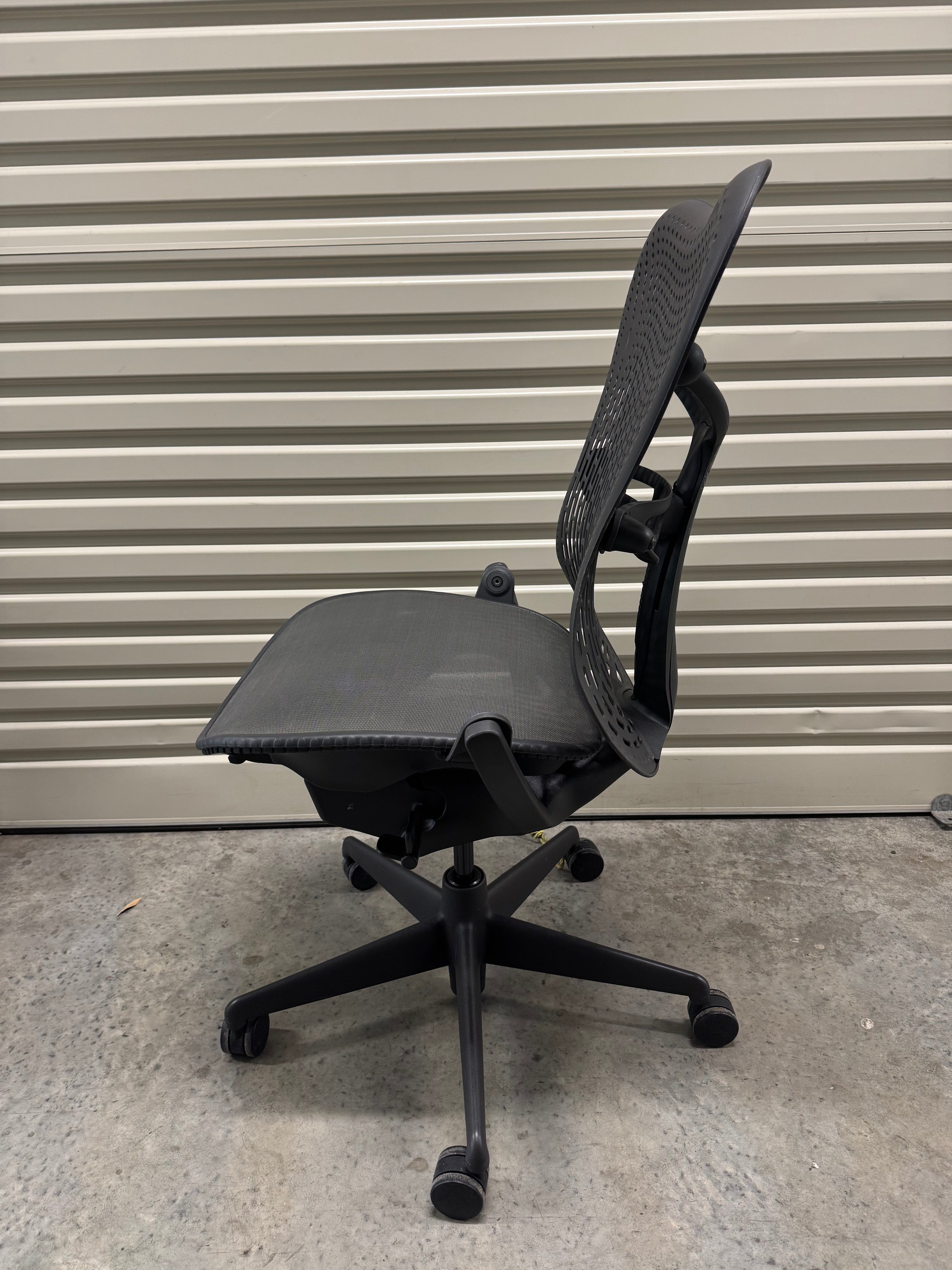 Herman Miller Mirra Office Chair no Arms - Graphite - Front and Back Tilt Lock
