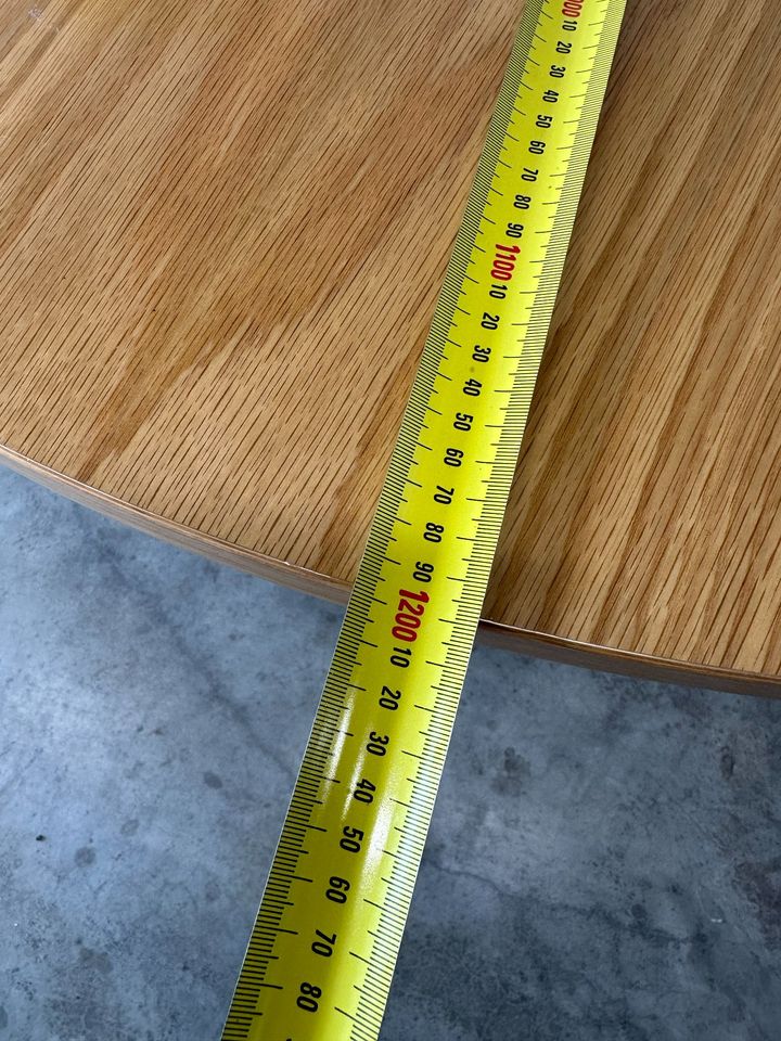 Premium Round Timber Table with Powder-Coated Legs – Ideal for Home or Office Spaces