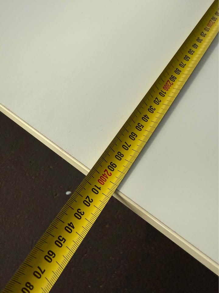 Large White Office Boardroom Table - 2400x1200mm