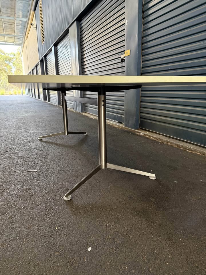 Large White Office Boardroom Table - 2400x1200mm