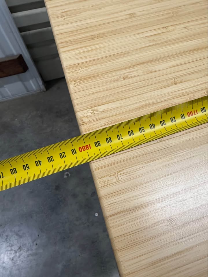 Straight Desk with Bamboo Top - 1800 x 750