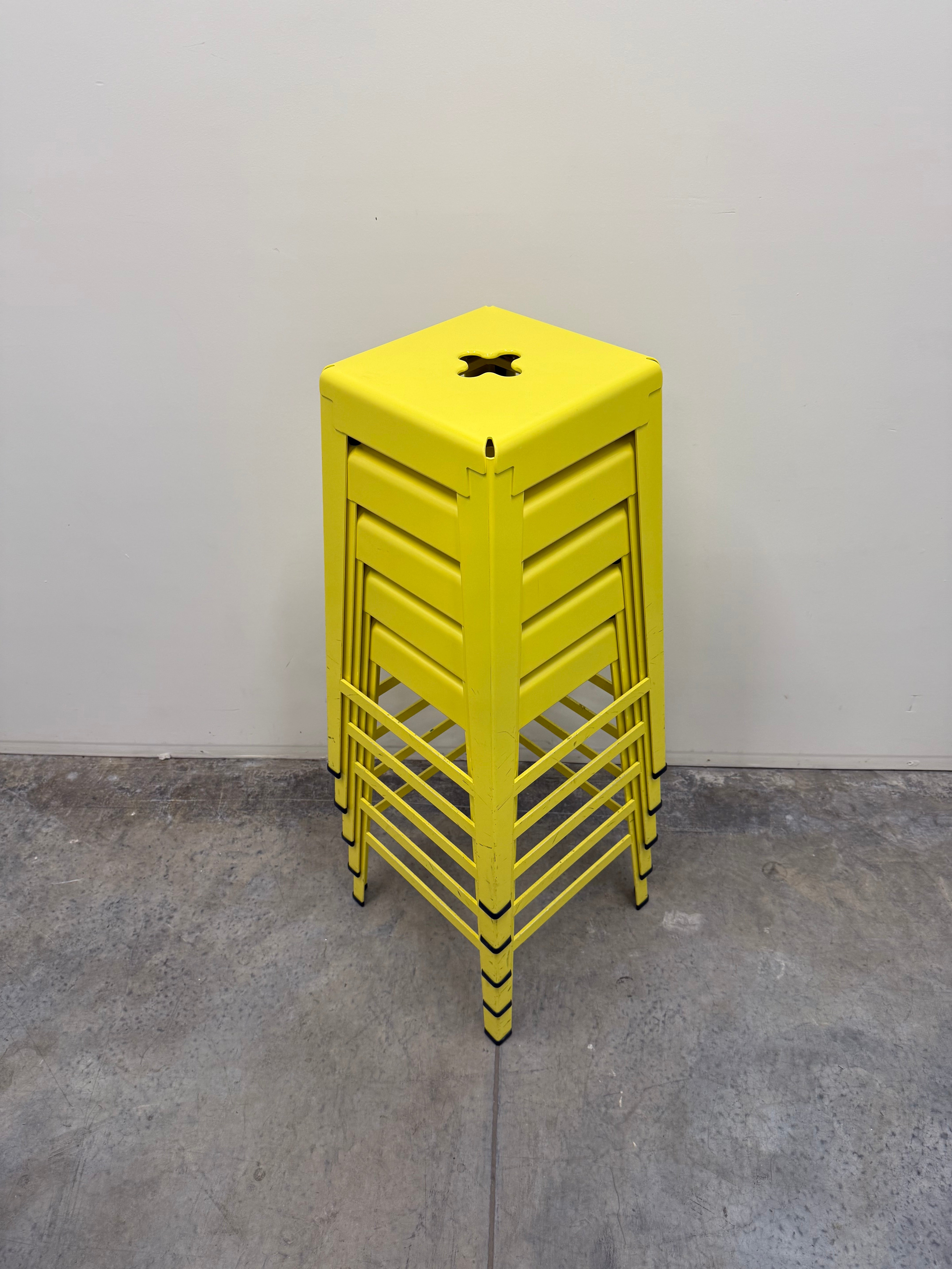 Tait Good One Barstool – Light Yellow Powder Coat Steel (Australian Made)