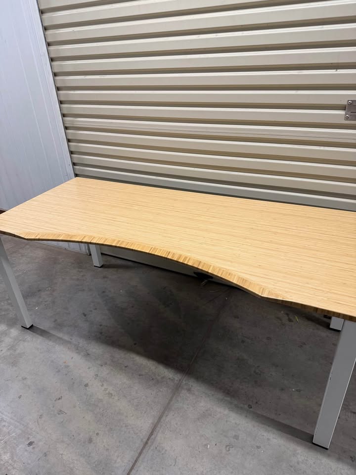 Straight Desk with Bamboo Top - 1800 x 750