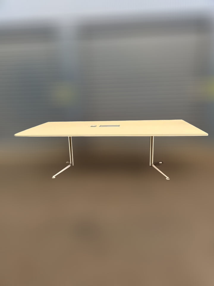Office Boardroom Meeting Table - 2400x1200mm with Power Box