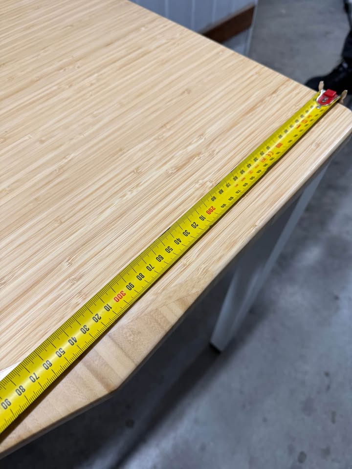 Straight Desk with Bamboo Top - 1800 x 750