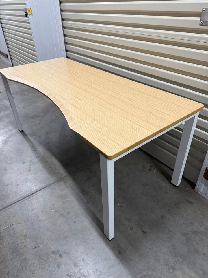 Straight Desk with Bamboo Top - 1800 x 750