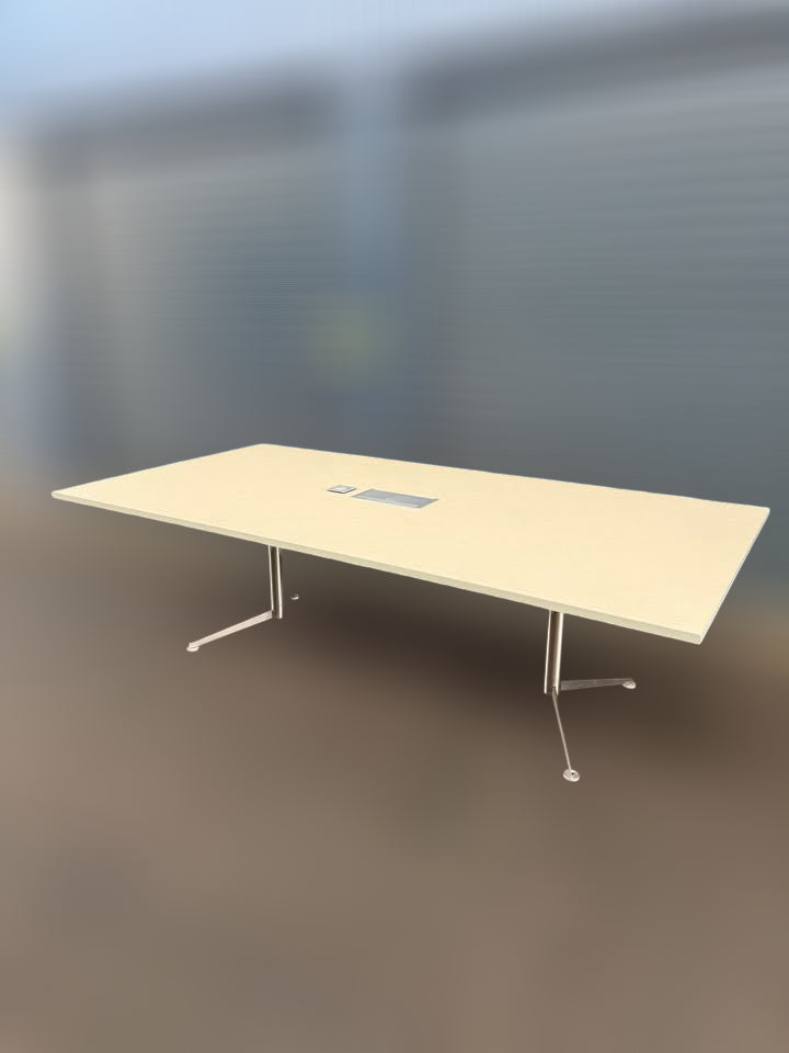 Office Boardroom Meeting Table - 2400x1200mm with Power Box
