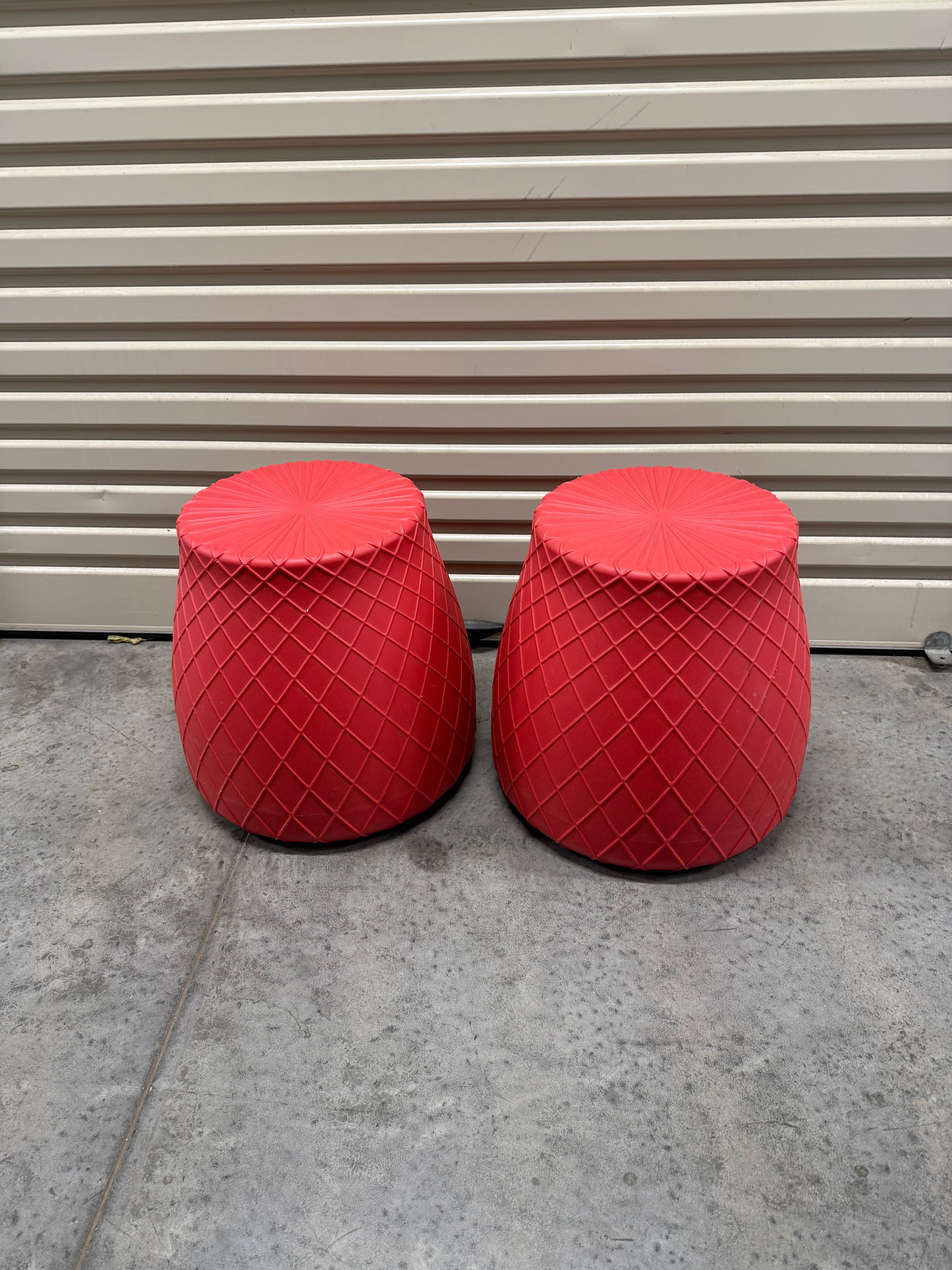 Panier Stool / Side Table – Helen Kontouris Design - Red