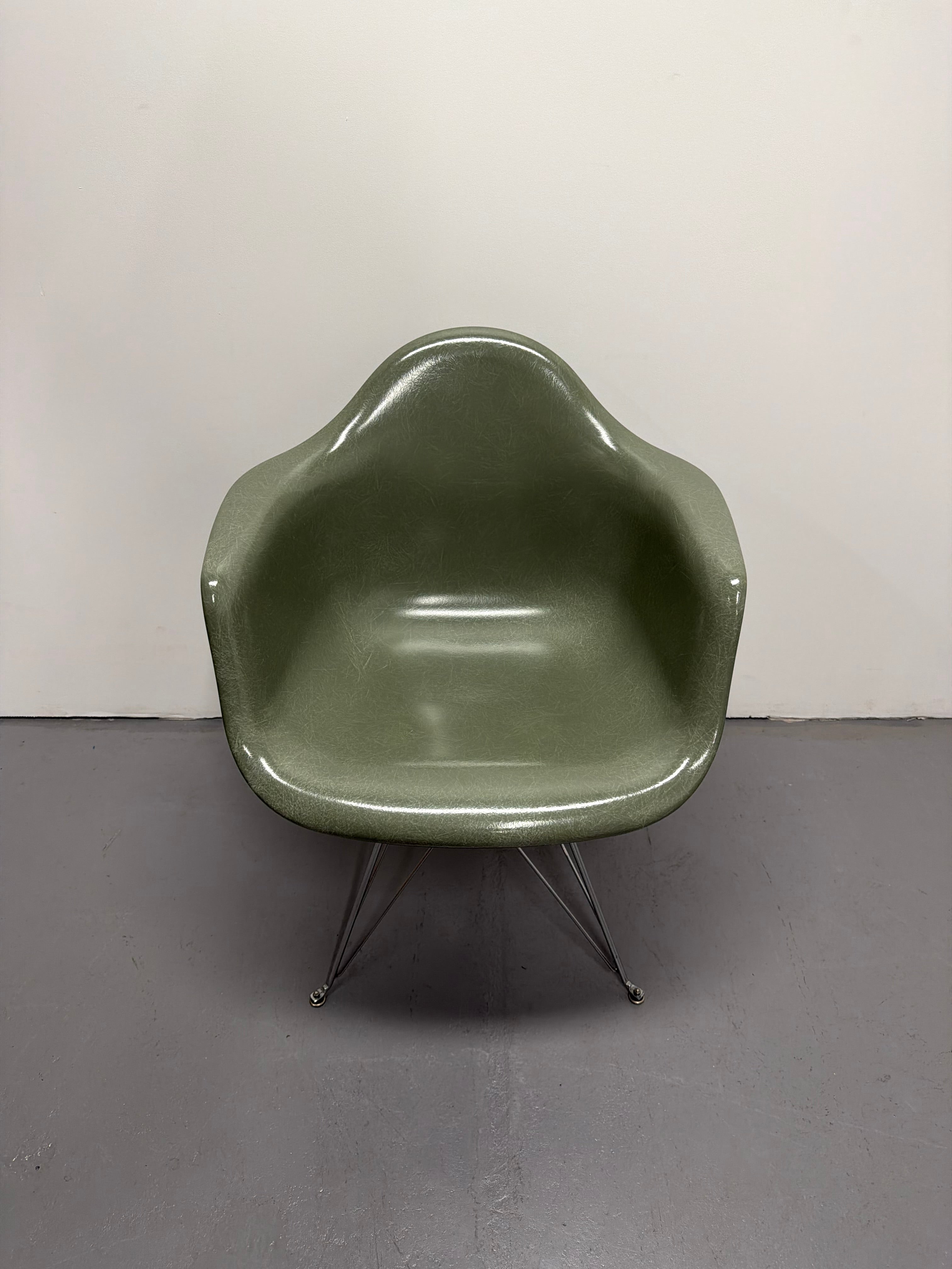 Modernica Fibreglass Arm Shell Chair Eames style | Sage Green