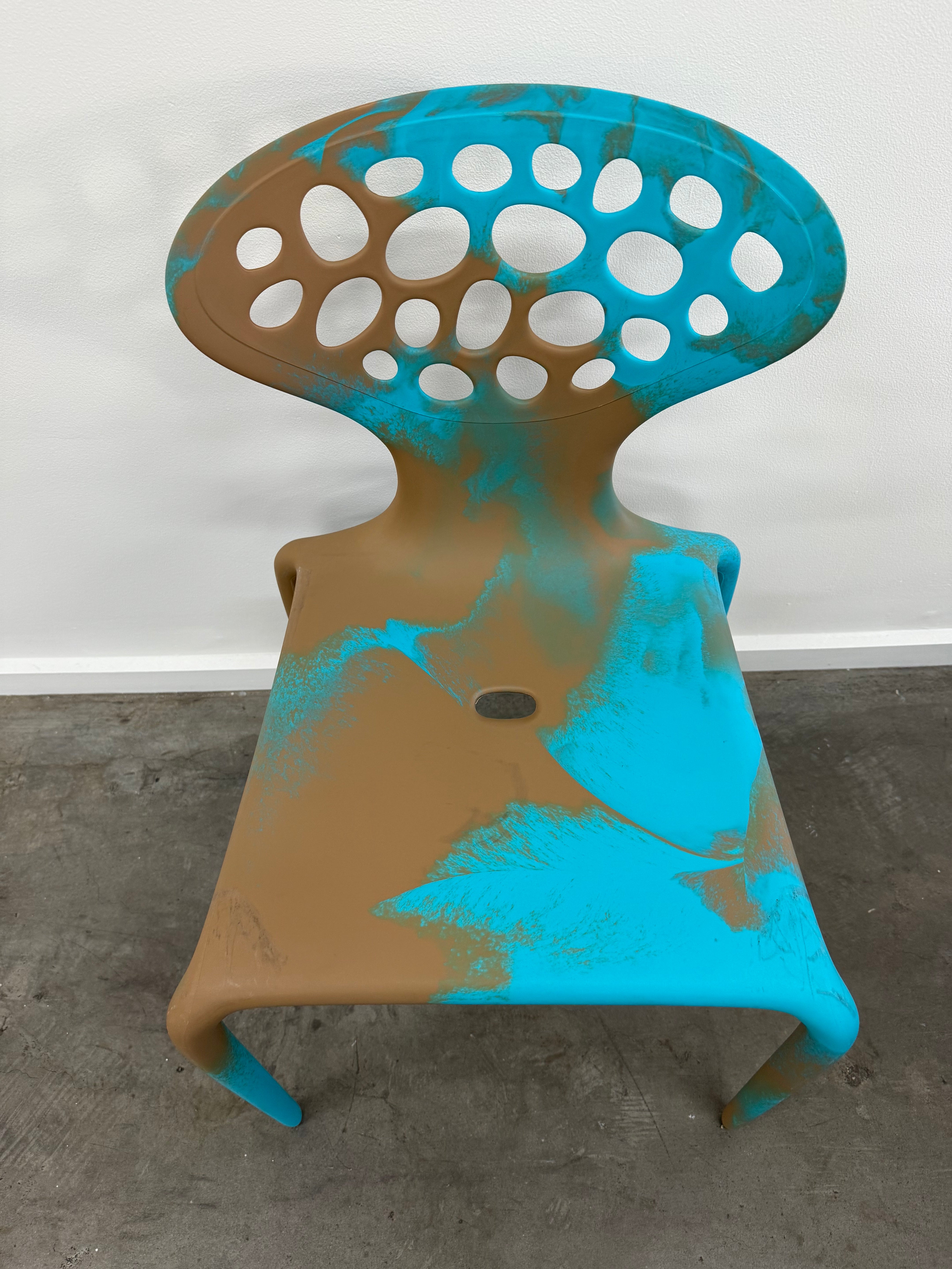 Moroso Supernatural Chair by Ross Lovegrove – Bi-Colour Turquoise/Cappuccino (2005)