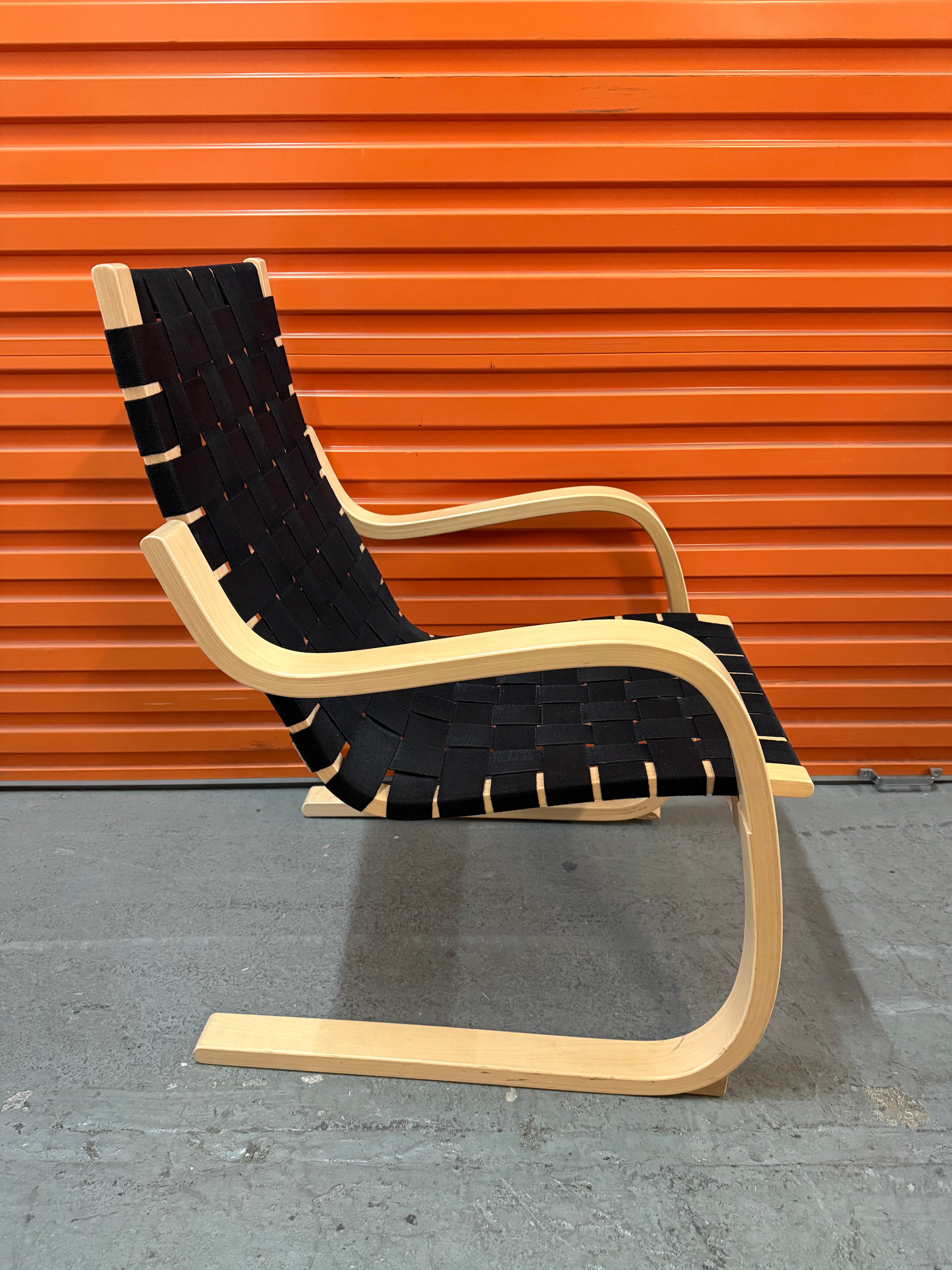 Artek Aalto Armchair 406 – Birch / Black Webbing