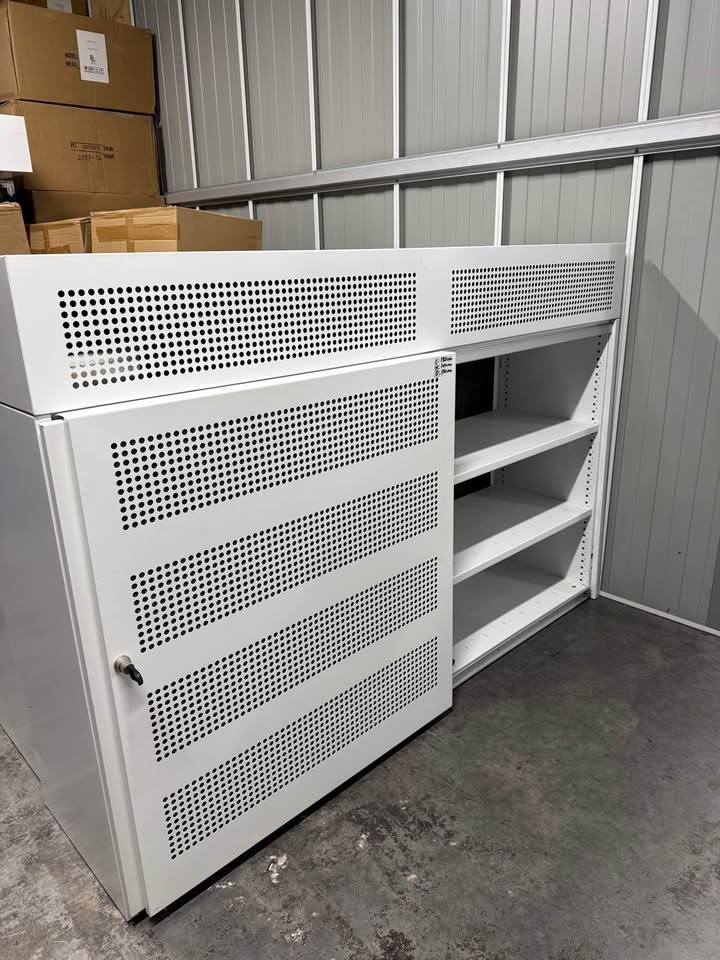 Planex Linea Sliding Door Storage Cabinet - White