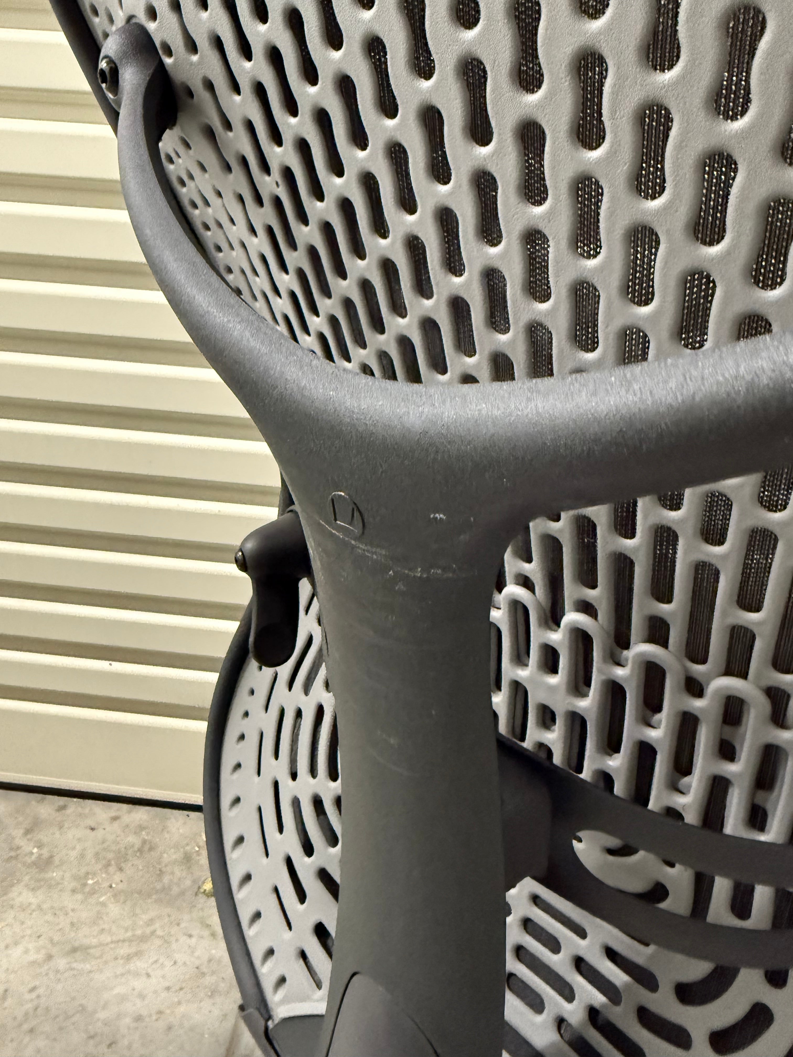 Herman Miller Mirra Office Chair with Armrest, Butterfly Back- Black/Black