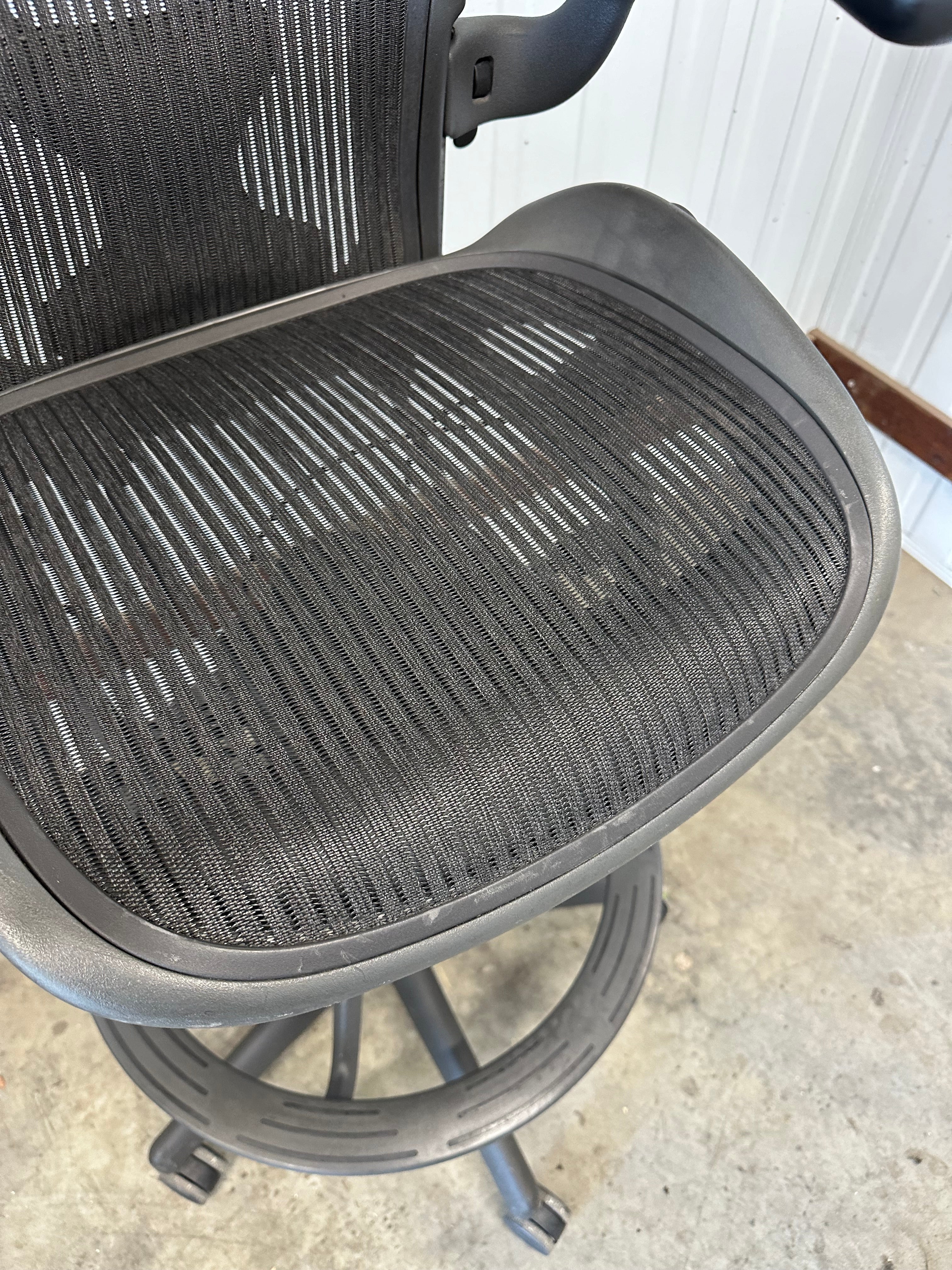 Herman Miller Aeron High drafting stool chair with Posture Fit - Size B