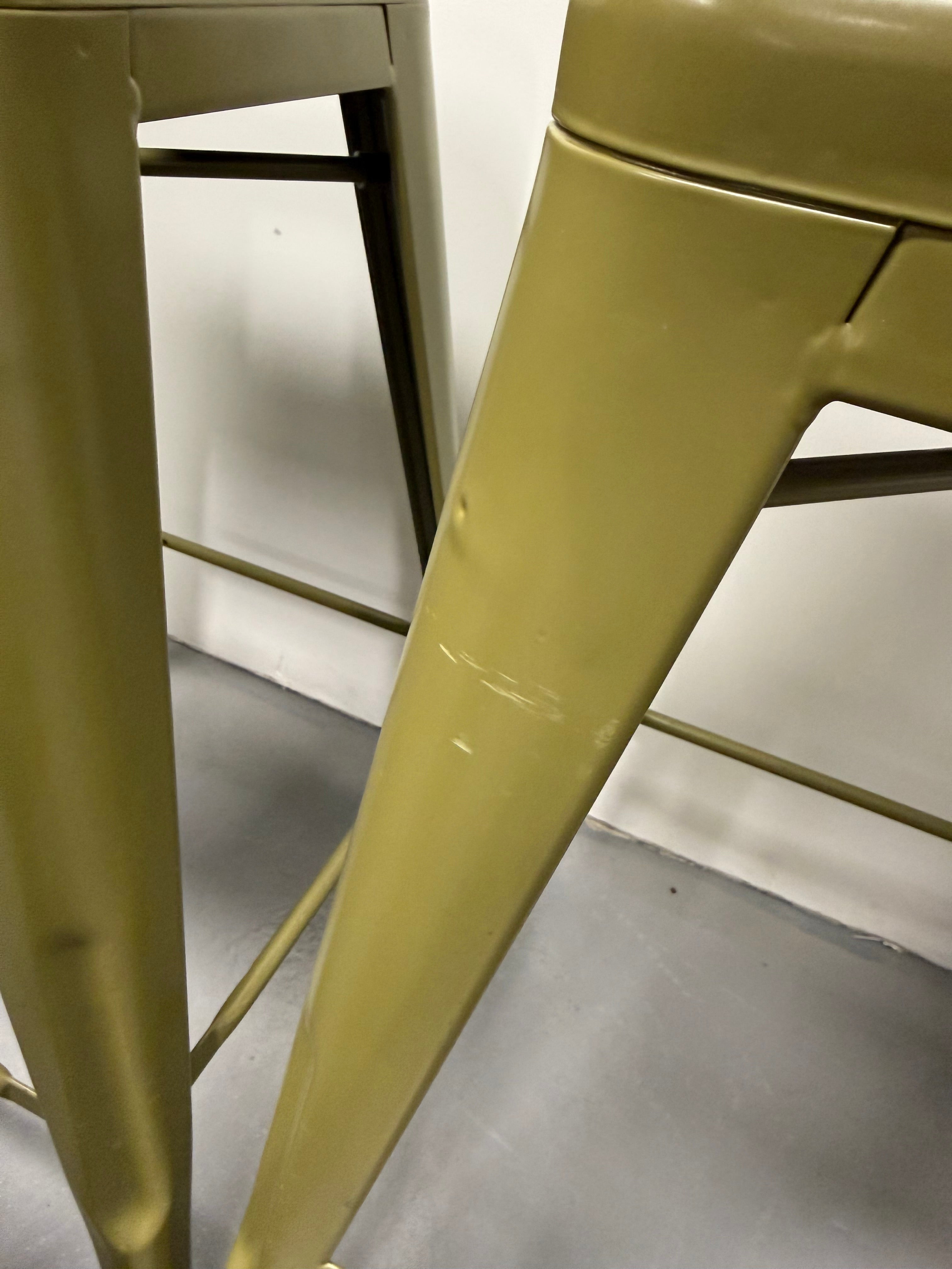 Tolix H75 Bar Stool by Xavier Pauchard – Olive Green