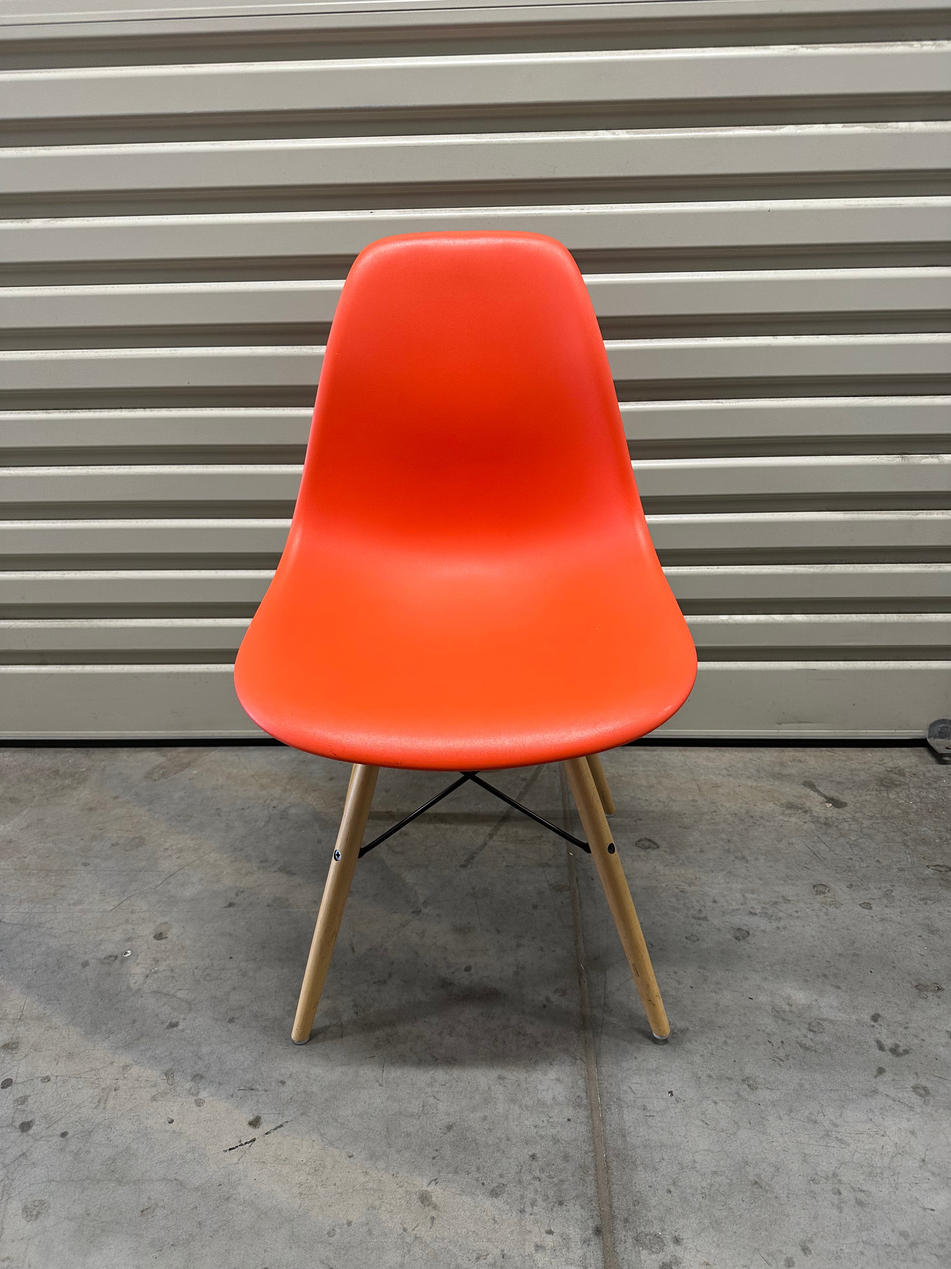 Original Eames Moulded Plastic Side Chair Dowel – Red