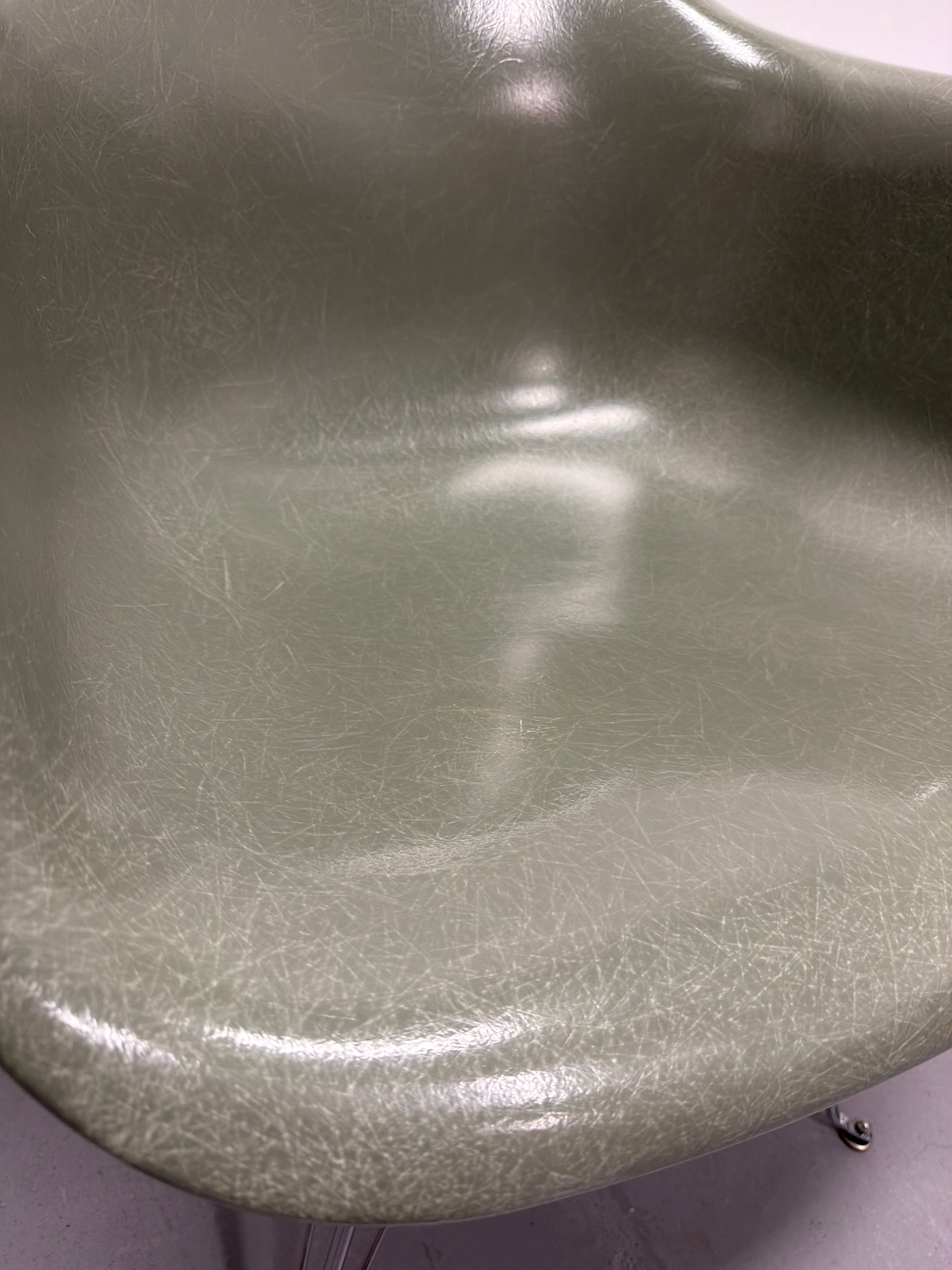 Modernica Fibreglass Arm Shell Chair Eames style | Sage Green