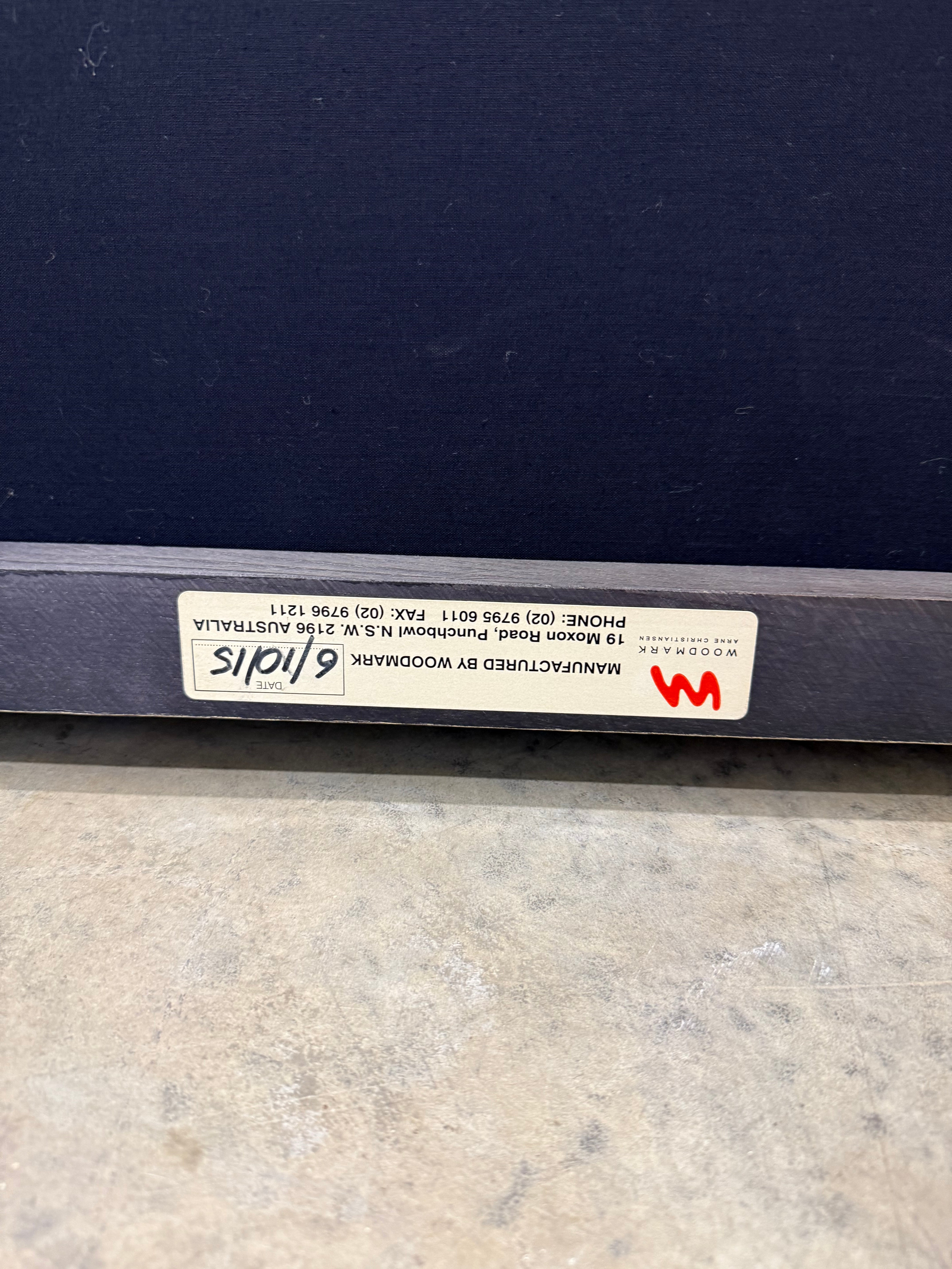 Woodmark Lounge Armchair – Black Leather / Timber Frame