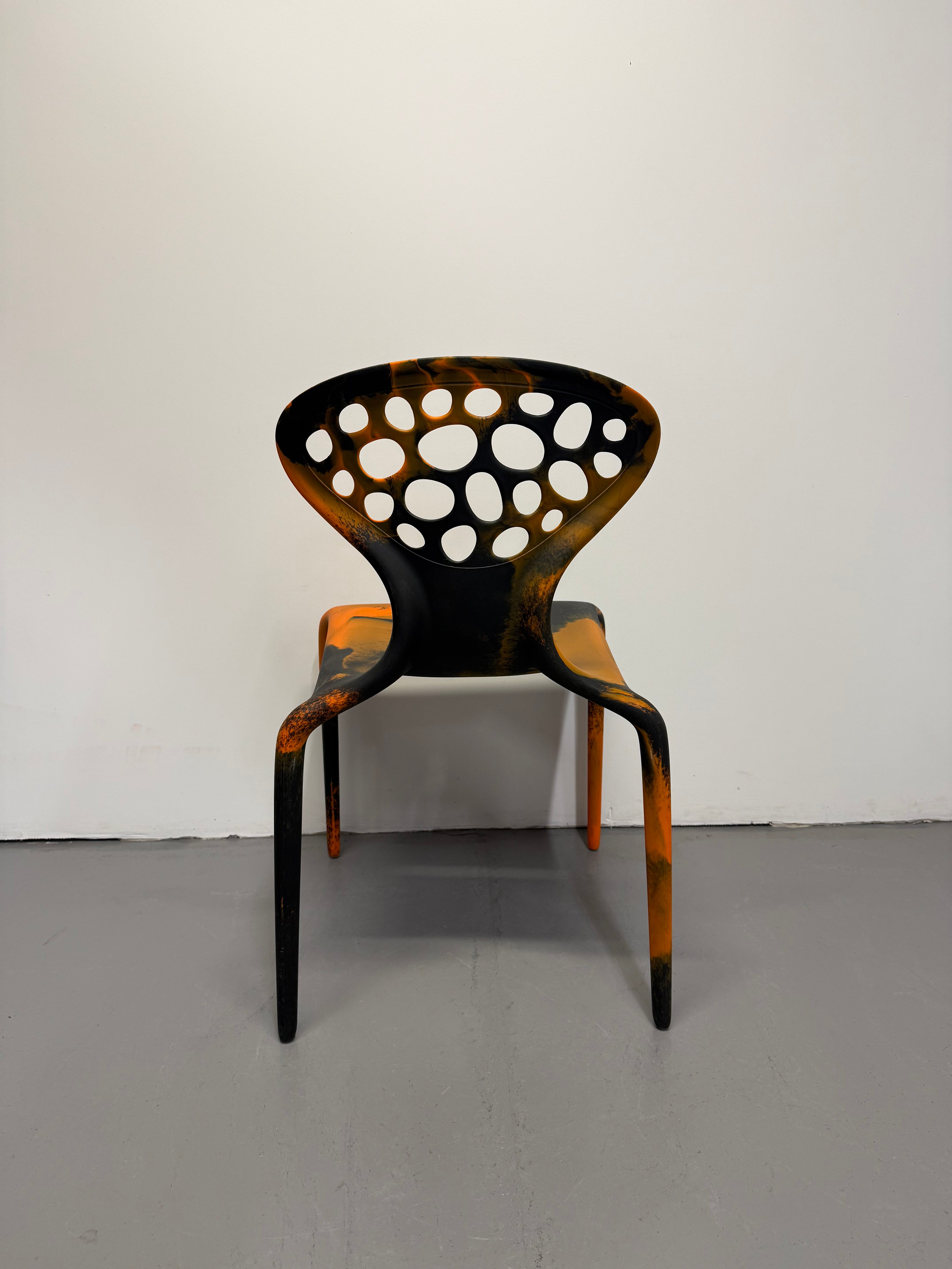 Moroso Supernatural Chair by Ross Lovegrove – Bi-Colour Black/Orange (2005)