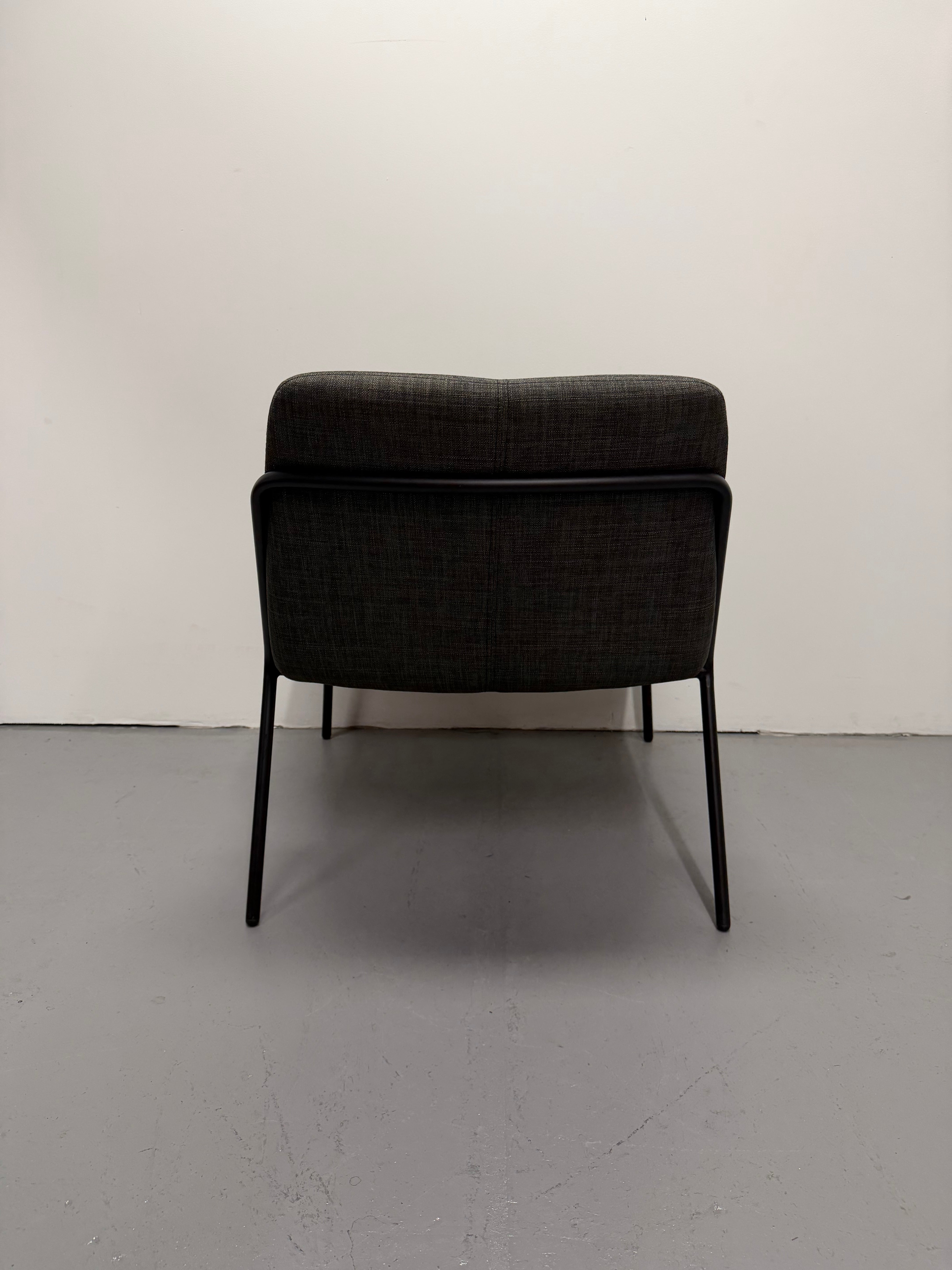Sling Lounge Chair in Lead Grey Fabric by M.A.D Design | Ex-Showroom
