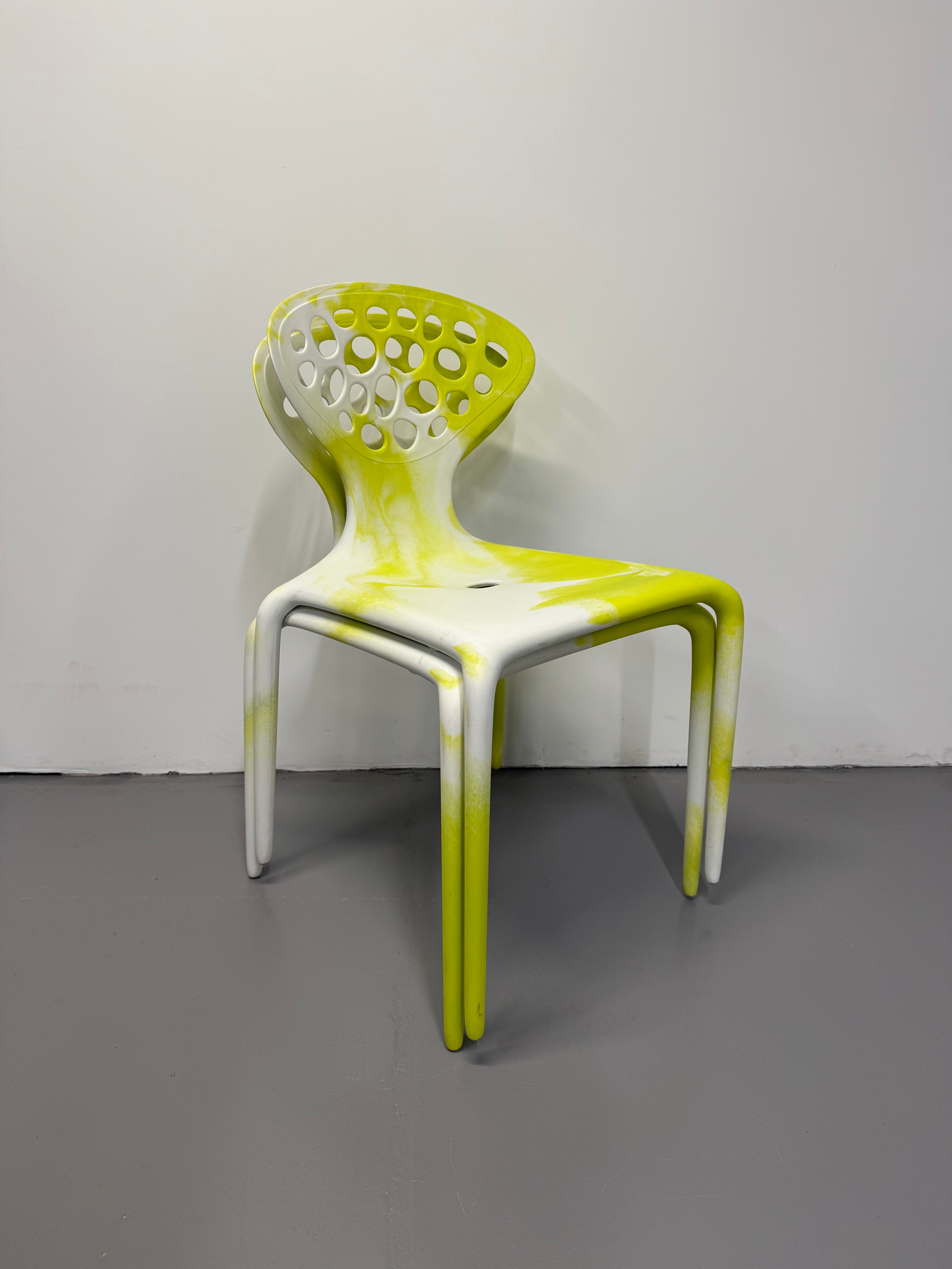 Moroso Supernatural Chair by Ross Lovegrove – Bi-Colour White/Yellow (2005)