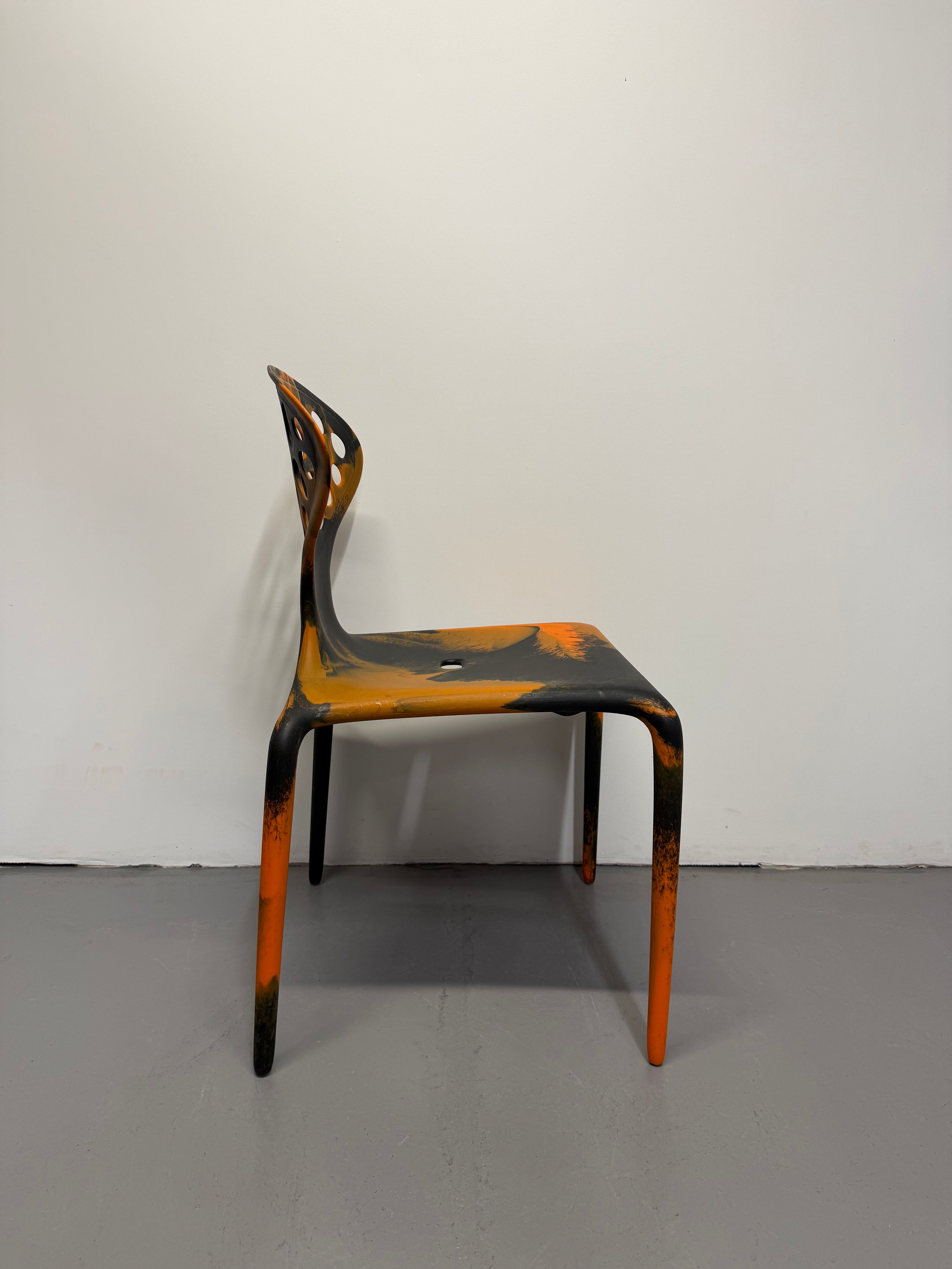 Moroso Supernatural Chair by Ross Lovegrove – Bi-Colour Black/Orange (2005)