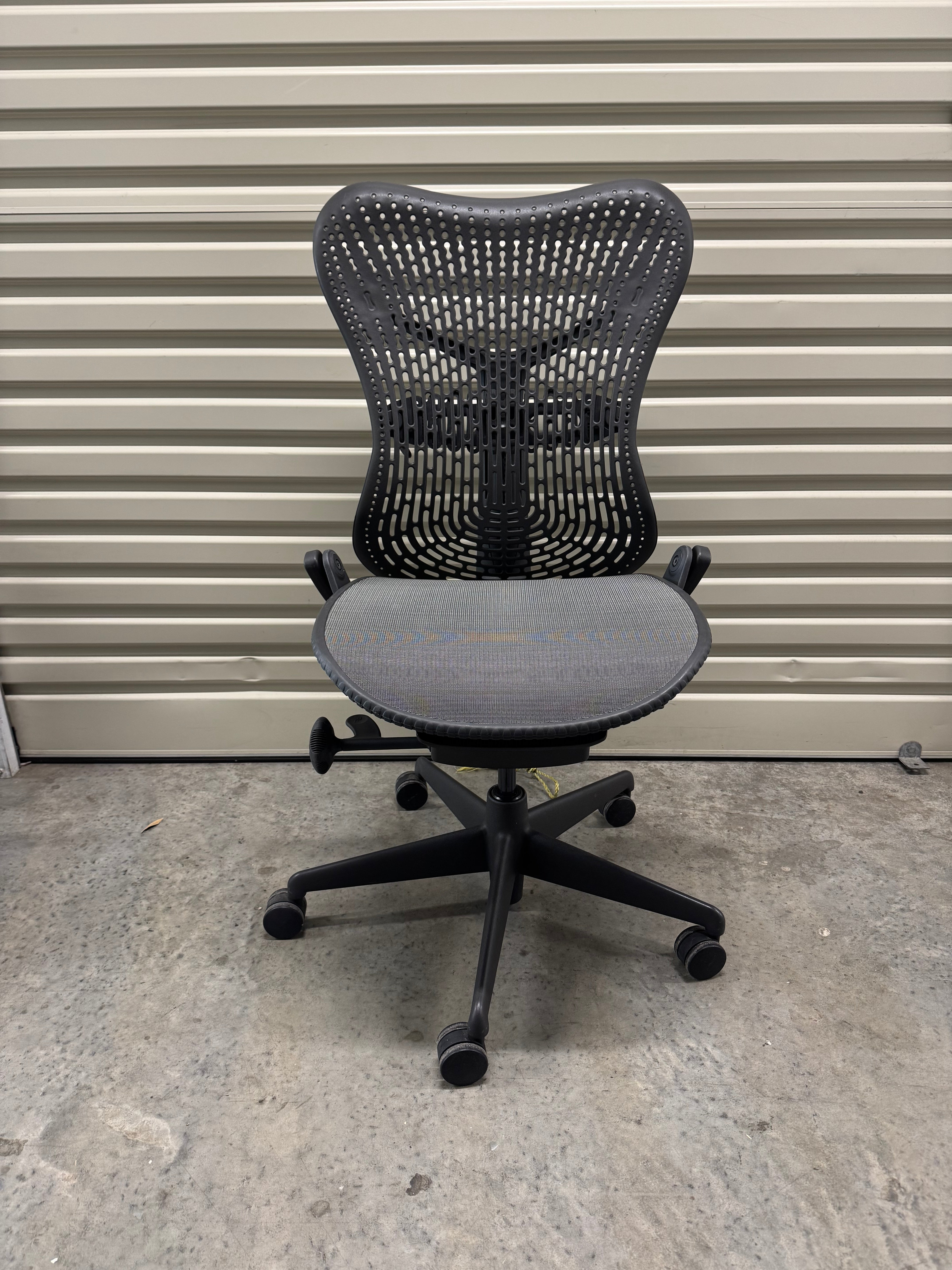Herman Miller Mirra Office Chair no Arms - Graphite - Front and Back Tilt Lock