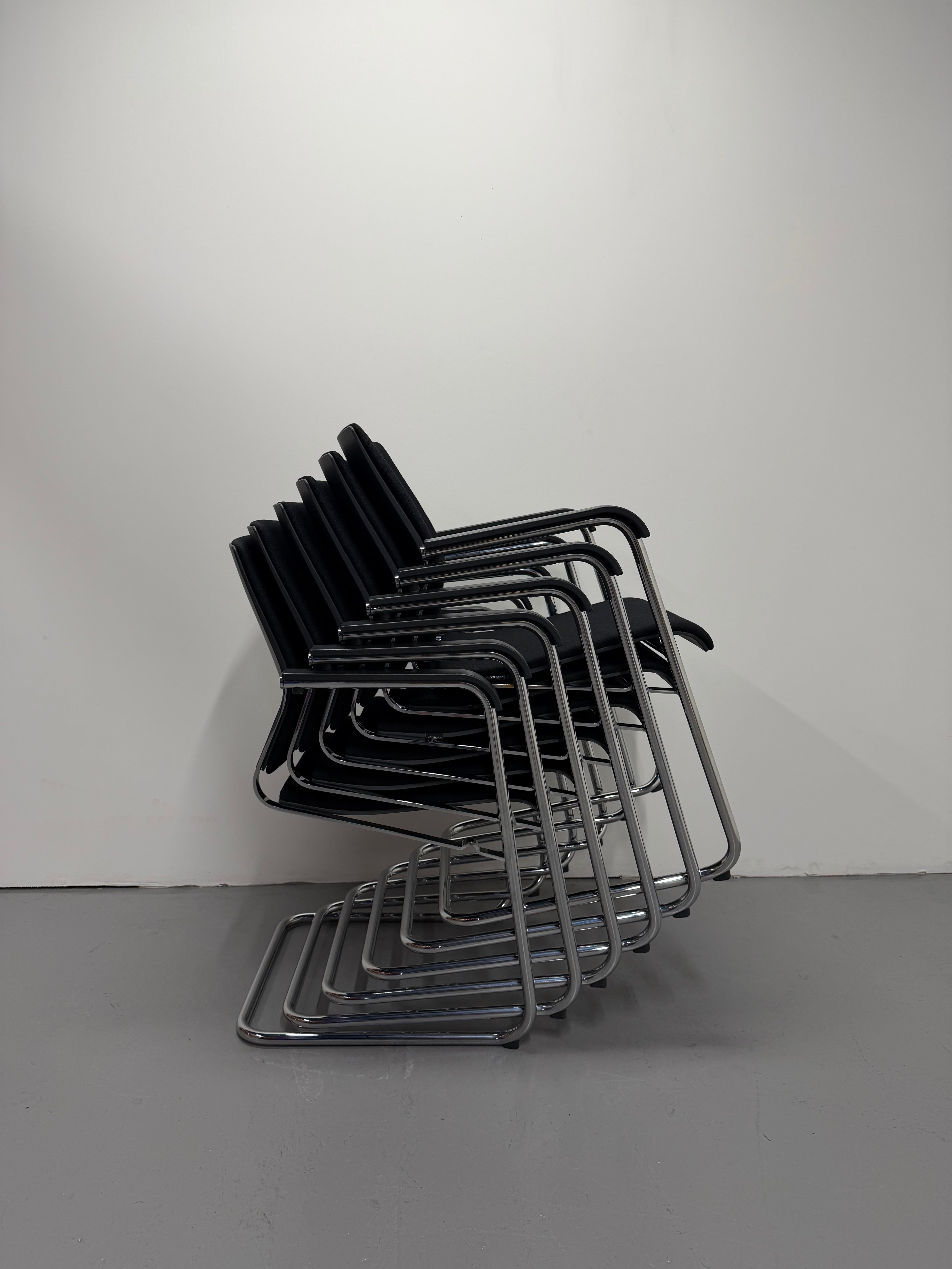 Wilkhahn 287/81 Modus Conference Room Cantilever Chair - Black