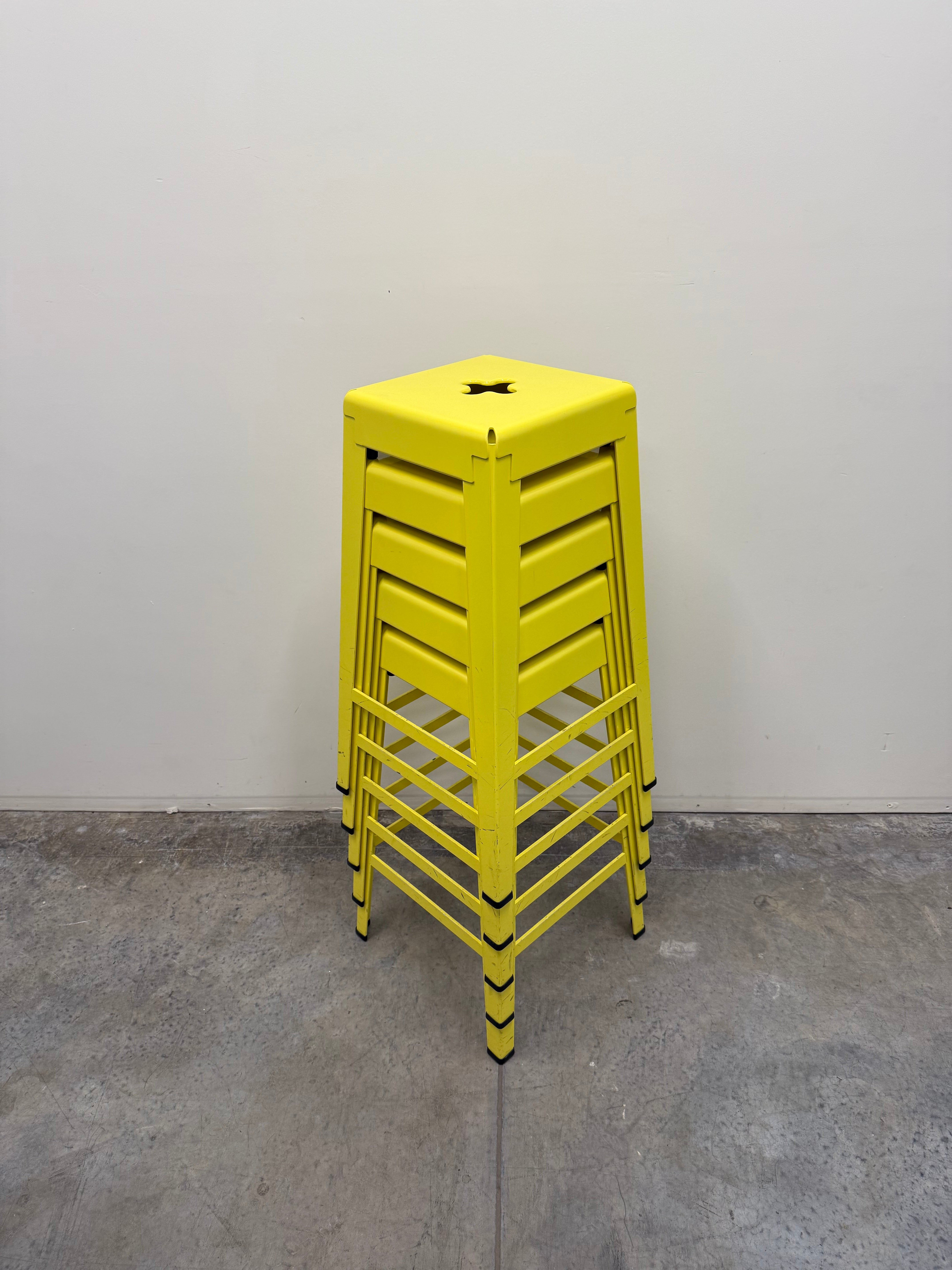 Tait Good One Barstool – Light Yellow Powder Coat Steel (Australian Made)