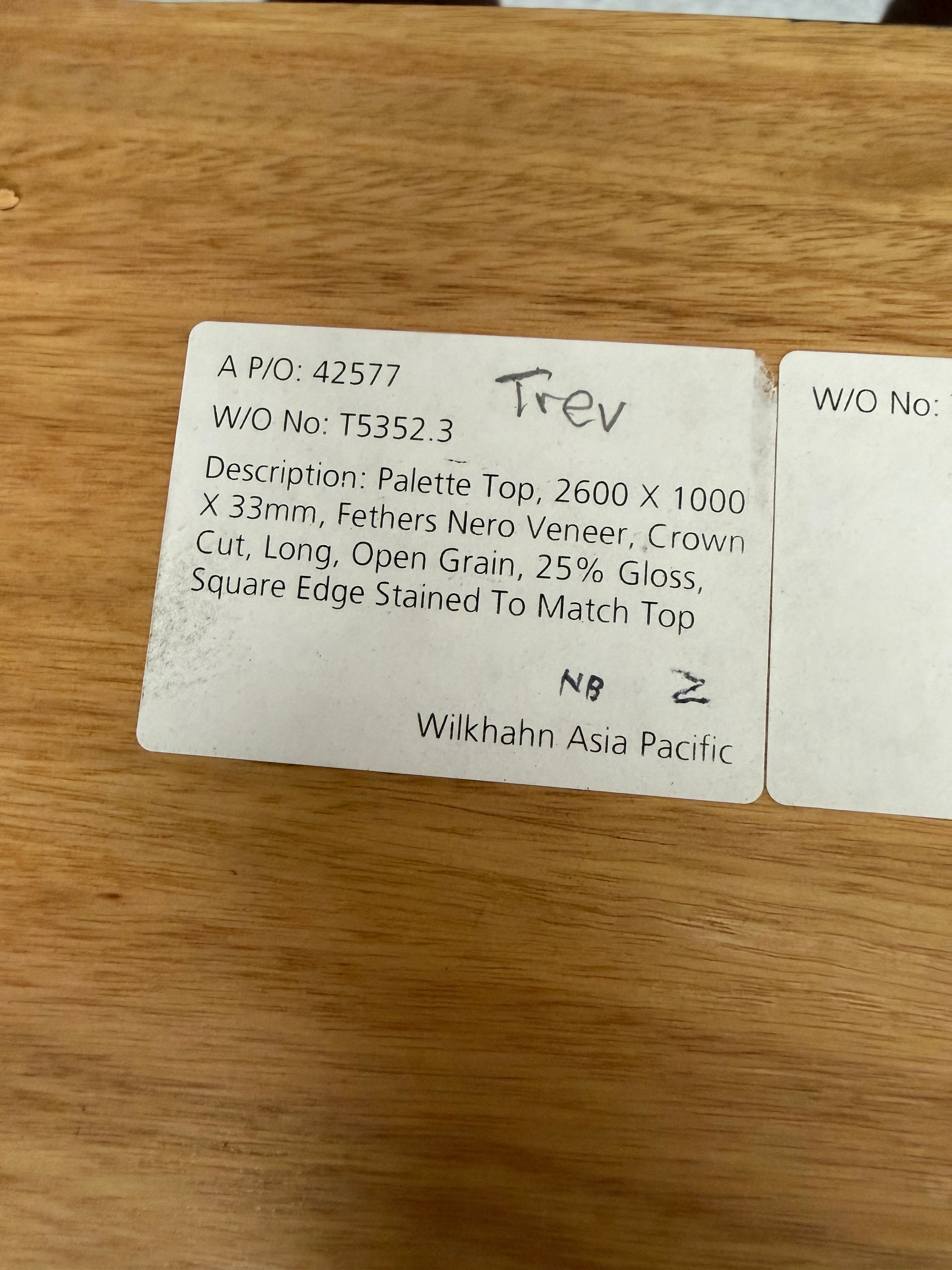 Wilkhahn CEO Boardroom Table - 2600 × 1000 mm (Black Nero Veneer)