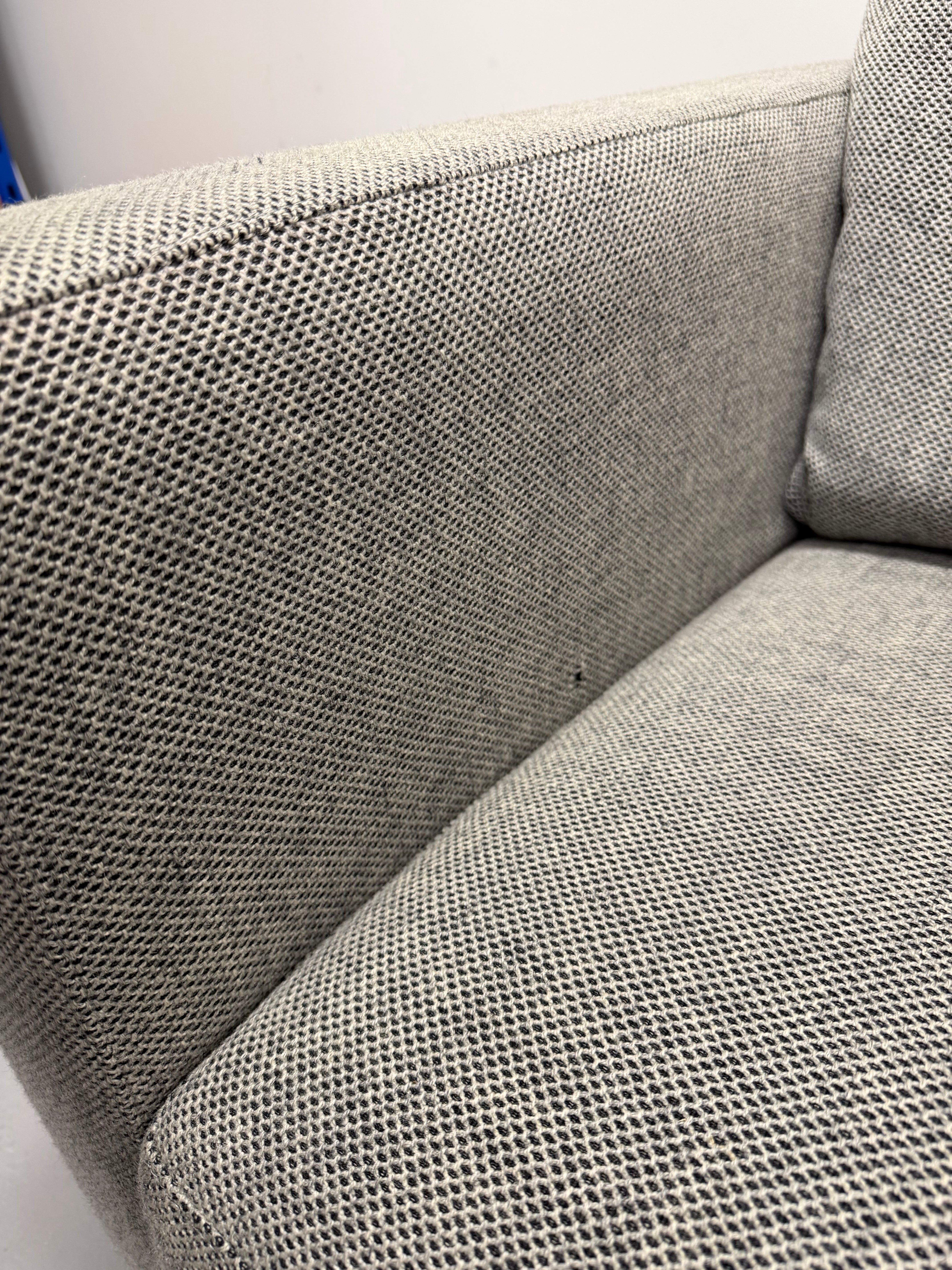 Jardan Oscar Tub Arm Chair – Grey Fabric Upholstery