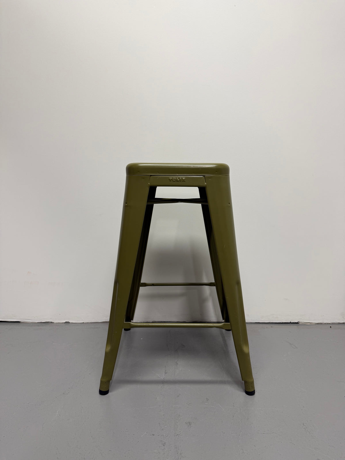 Tolix H75 Bar Stool by Xavier Pauchard – Olive Green