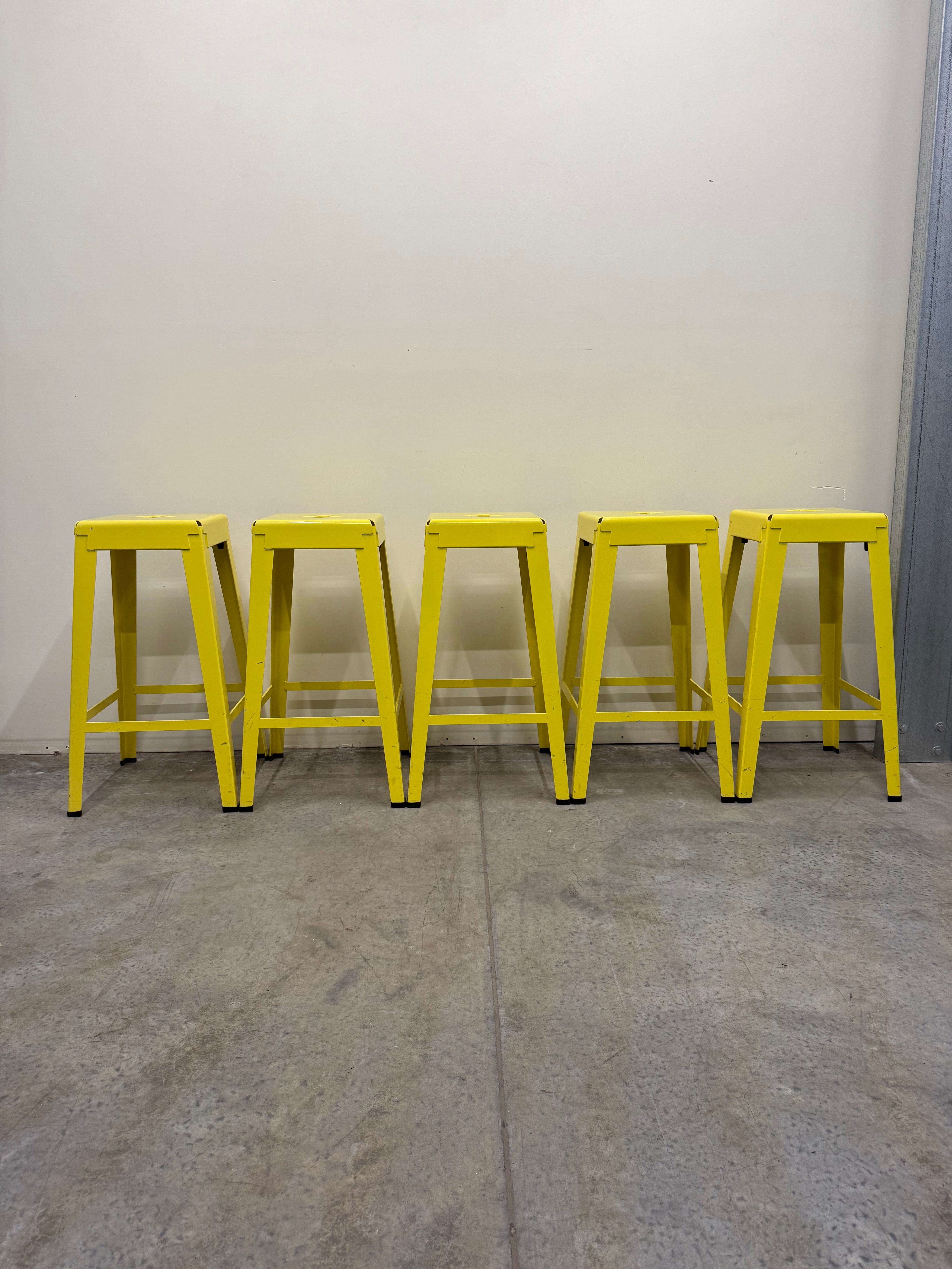 Tait Good One Barstool – Light Yellow Powder Coat Steel (Australian Made)